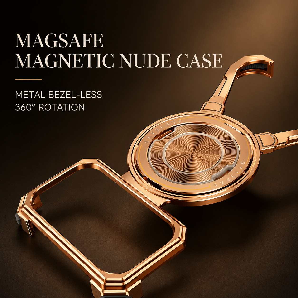 Premium iPhone Case Metal Frame Shockproof Bumper Cover with 360° Rotating Ring Stand Magnetic Grip Protective Design Full Coverage Slim Minimal Style