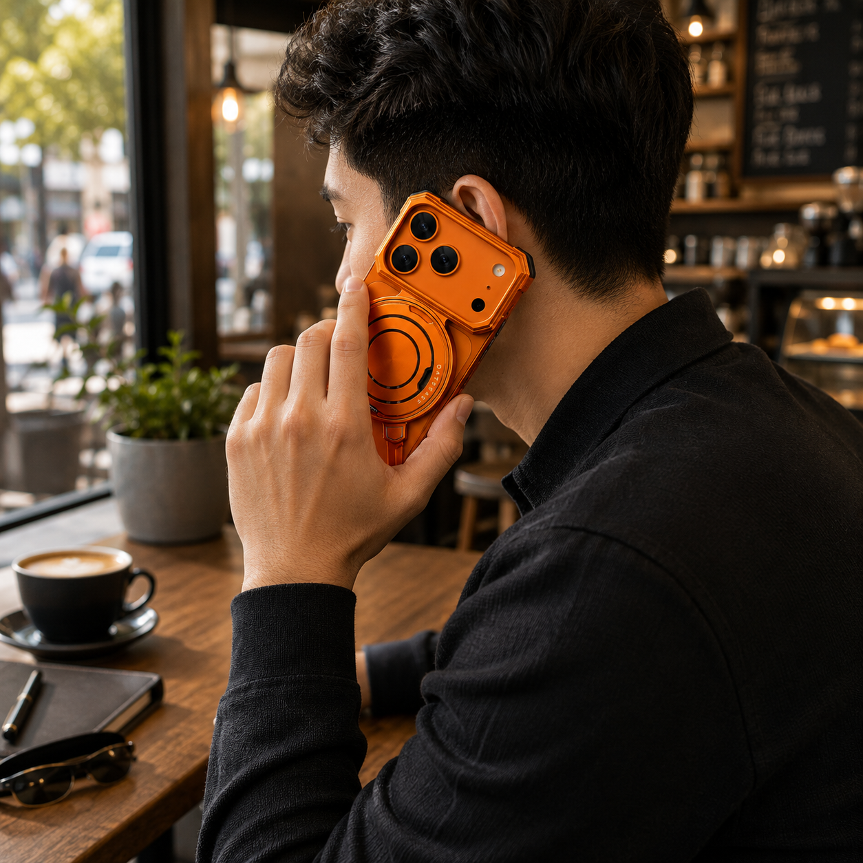 Premium iPhone Case Metal Frame Shockproof Bumper Cover with 360° Rotating Ring Stand Magnetic Grip Protective Design Full Coverage Slim Minimal Style
