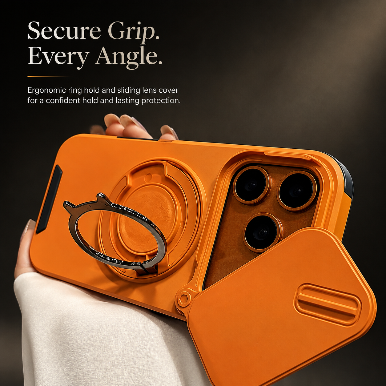 Premium iPhone Case Military Armor Protective Cover Magnetic Ring Stand Dual Layer Shockproof Camera Lens Protection Full Coverage