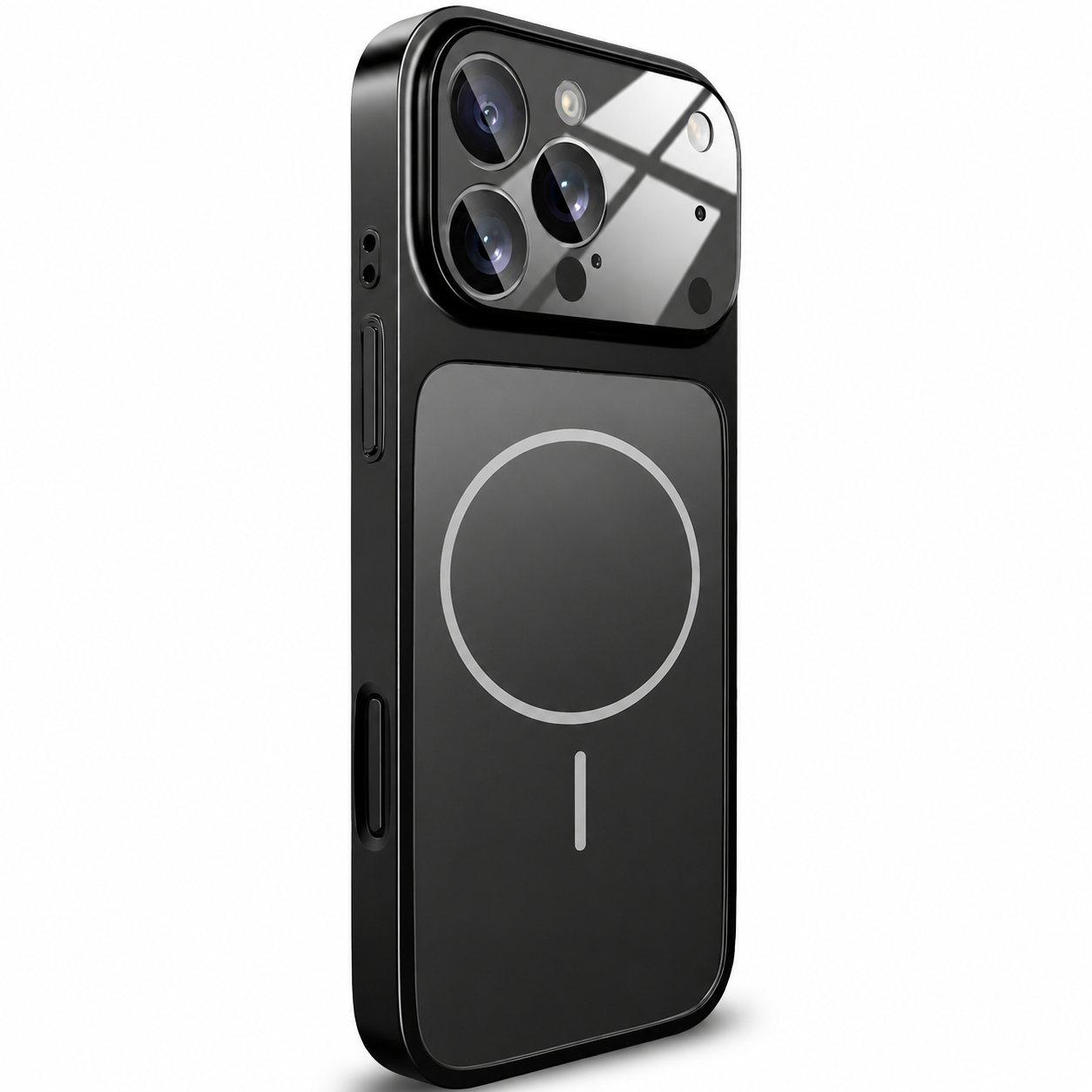 Premium iPhone Case Nano Matte Glass MagSafe Compatible Magnetic Protective Cover Shockproof Armor Frame Camera Lens Protector Slim Design