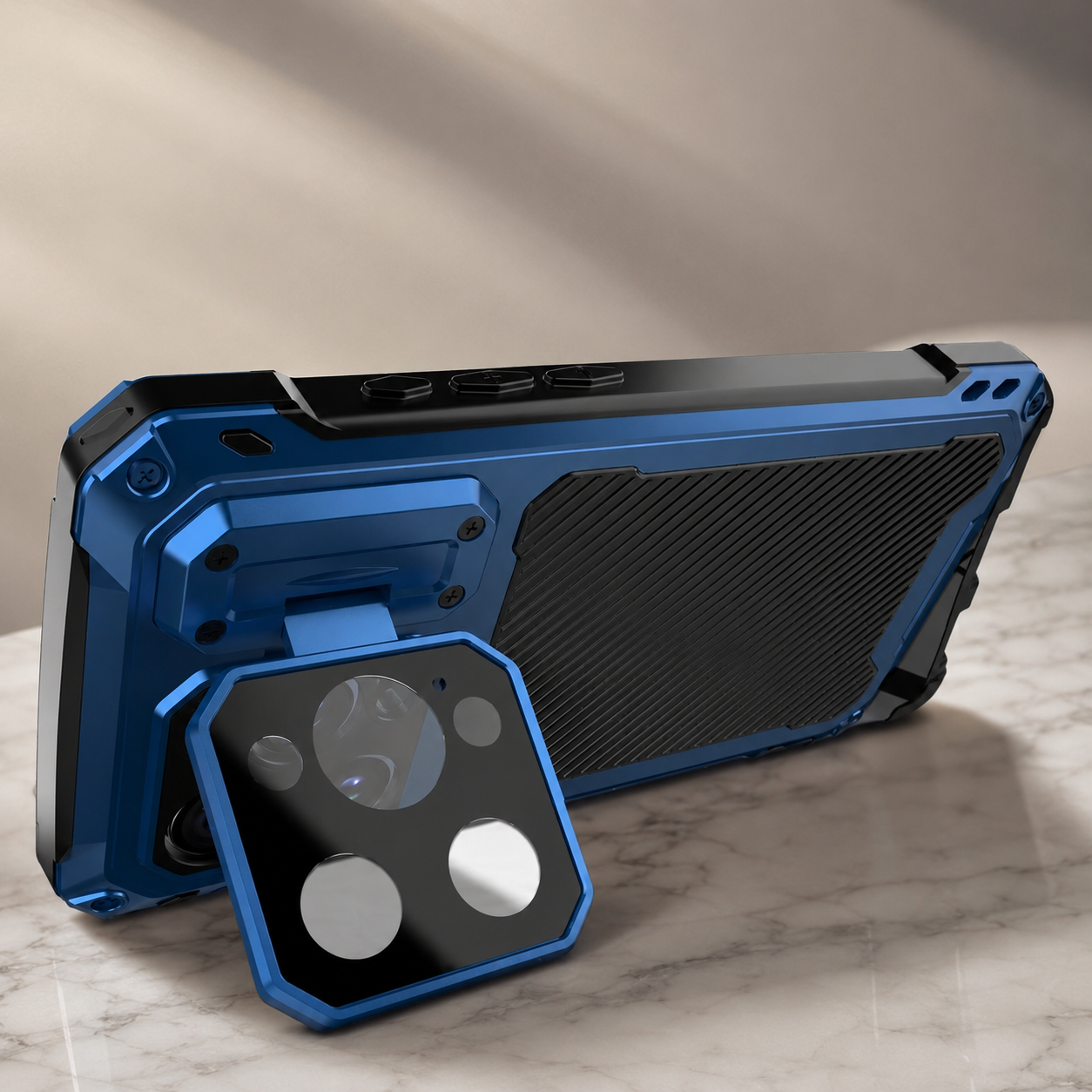 Premium iPhone Case Protective Cover Built In Screen Protector Sliding Camera Guard Shockproof Military Grade Kickstand Non Slip Full Coverage