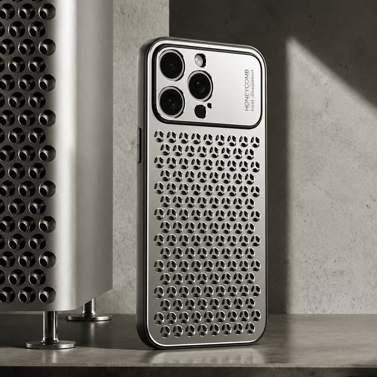 Premium iPhone Case Protective Cover Camera Lens Protection Aluminum Alloy Metal Frame Anti Scratch Anti Fingerprint Breathable Back Slim Full Coverage