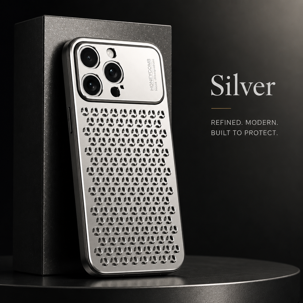 Premium iPhone Case Protective Cover Camera Lens Protection Aluminum Alloy Metal Frame Anti Scratch Anti Fingerprint Breathable Back Slim Full Coverage
