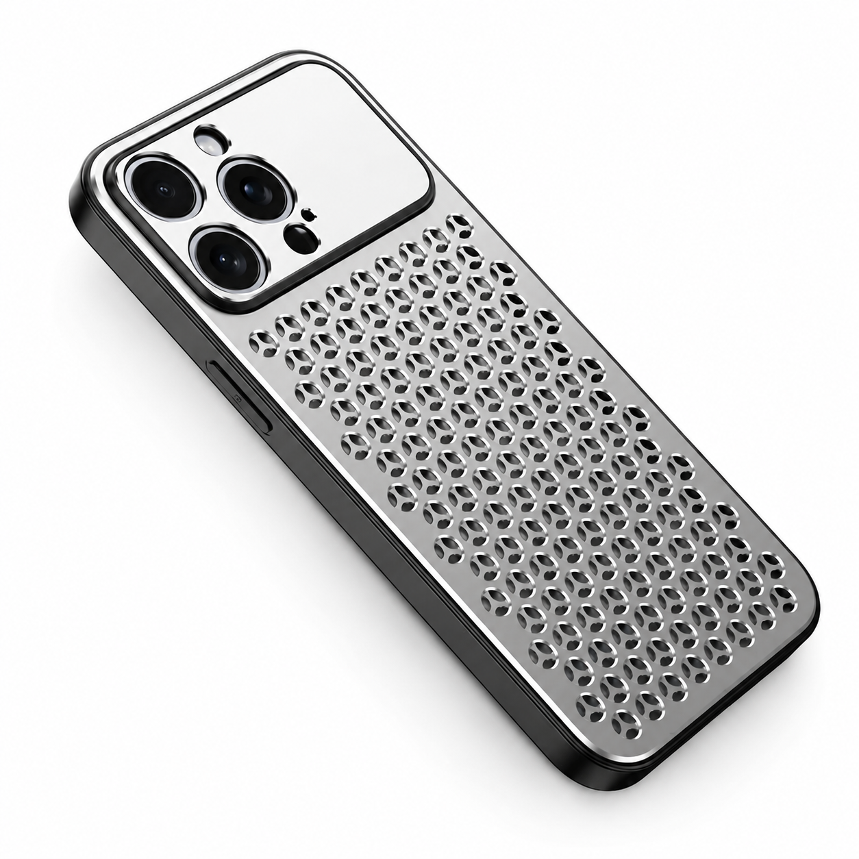 Premium iPhone Case Protective Cover Camera Lens Protection Aluminum Alloy Metal Frame Anti Scratch Anti Fingerprint Breathable Back Slim Full Coverage