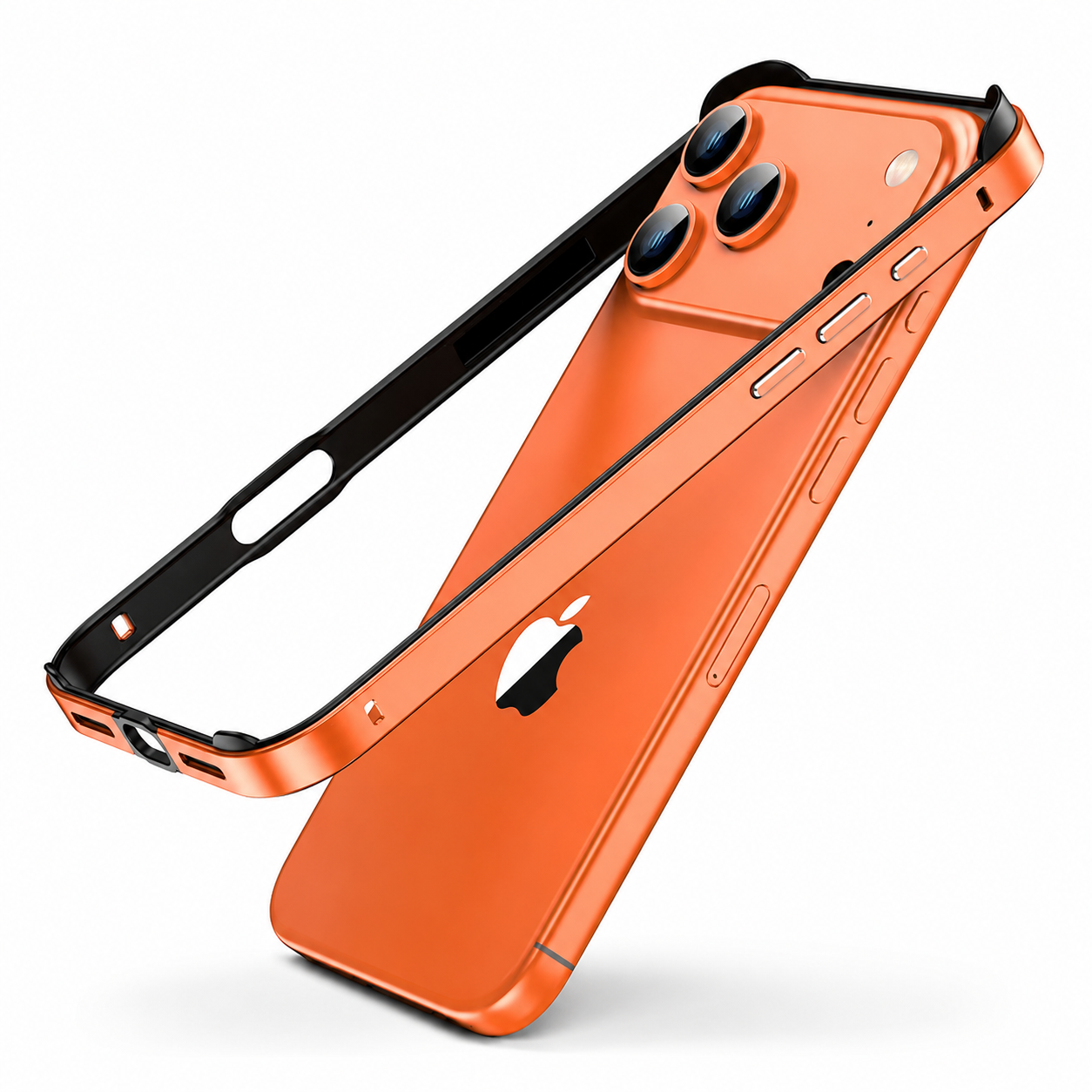 Premium iPhone Case Protective Cover Camera Lens Protection Shockproof Aluminum Metal Frame Bumper Silicone Anti Scratch Lightweight Edge Protection