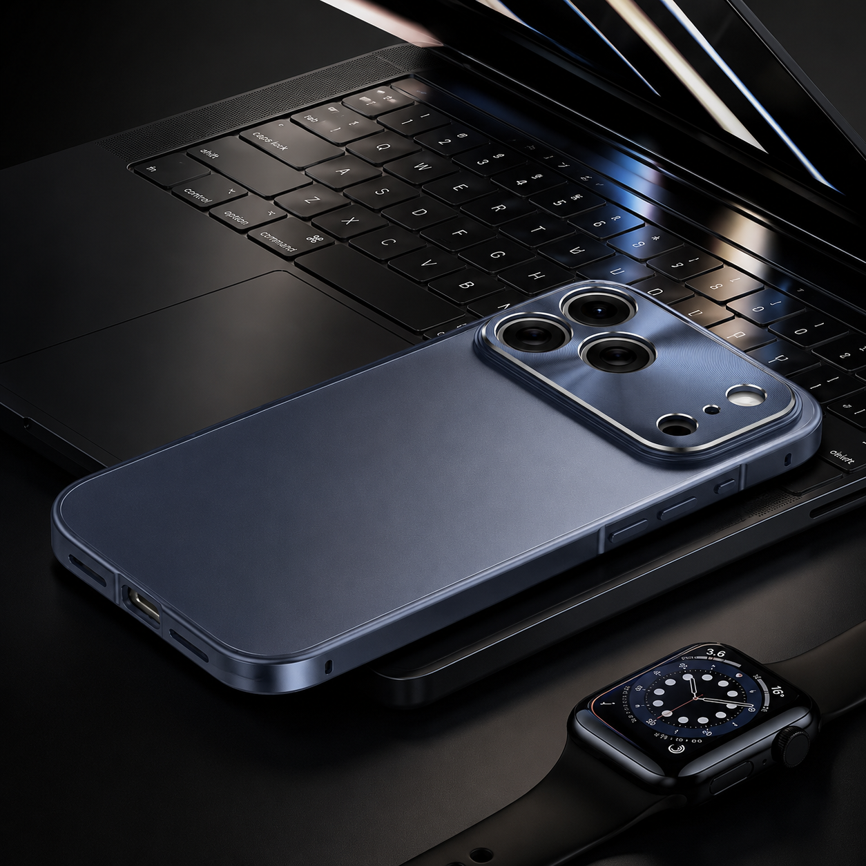 Premium iPhone Case Protective Cover Camera Lens Protection Shockproof Anti Scratch Ultra Thin Aluminum Alloy Frame Frosted Matte Hard Back Full Coverage