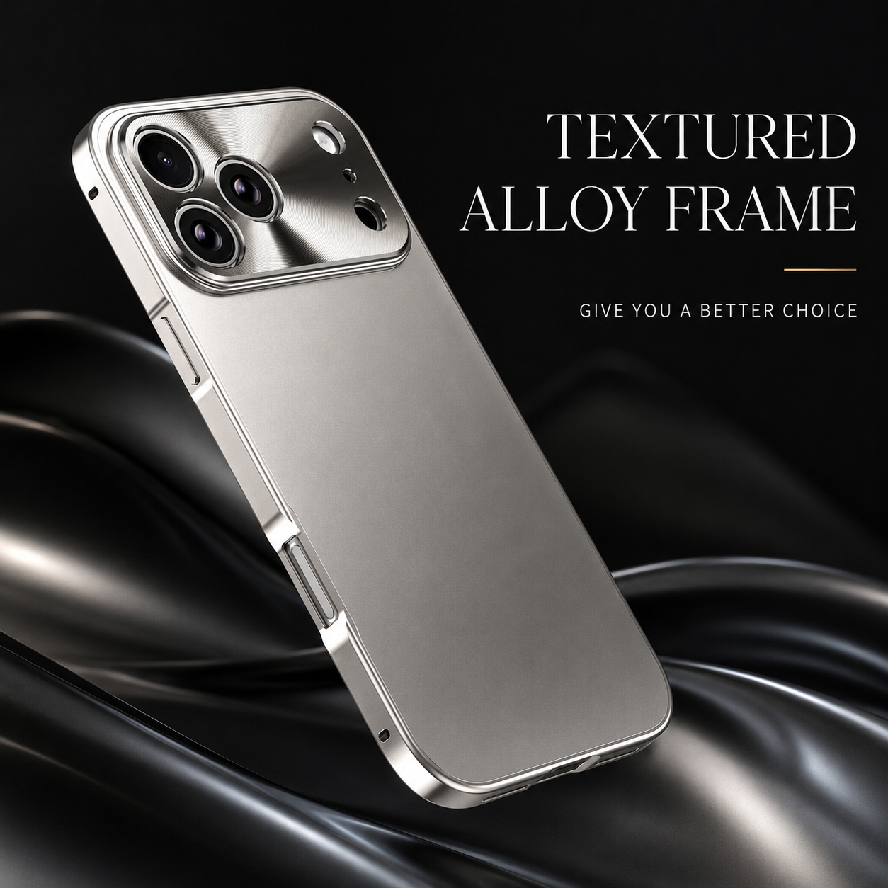 Premium iPhone Case Protective Cover Camera Lens Protection Shockproof Anti Scratch Ultra Thin Aluminum Alloy Frame Frosted Matte Hard Back Full Coverage