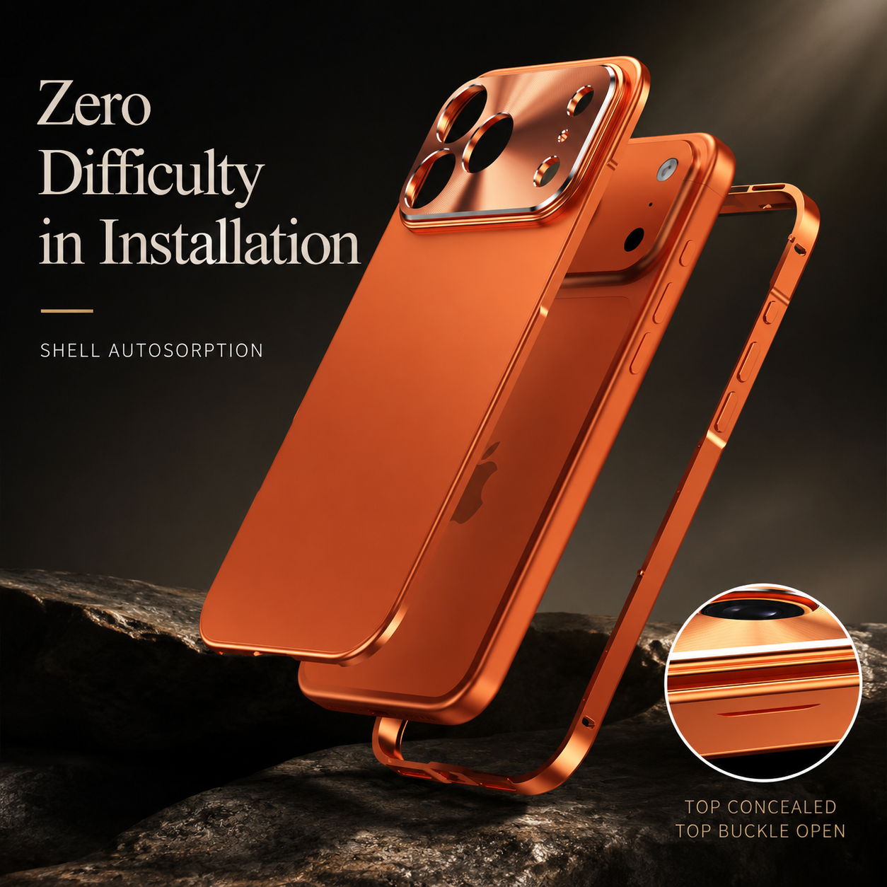 Premium iPhone Case Protective Cover Camera Lens Protection Shockproof Anti Scratch Ultra Thin Aluminum Alloy Frame Frosted Matte Hard Back Full Coverage