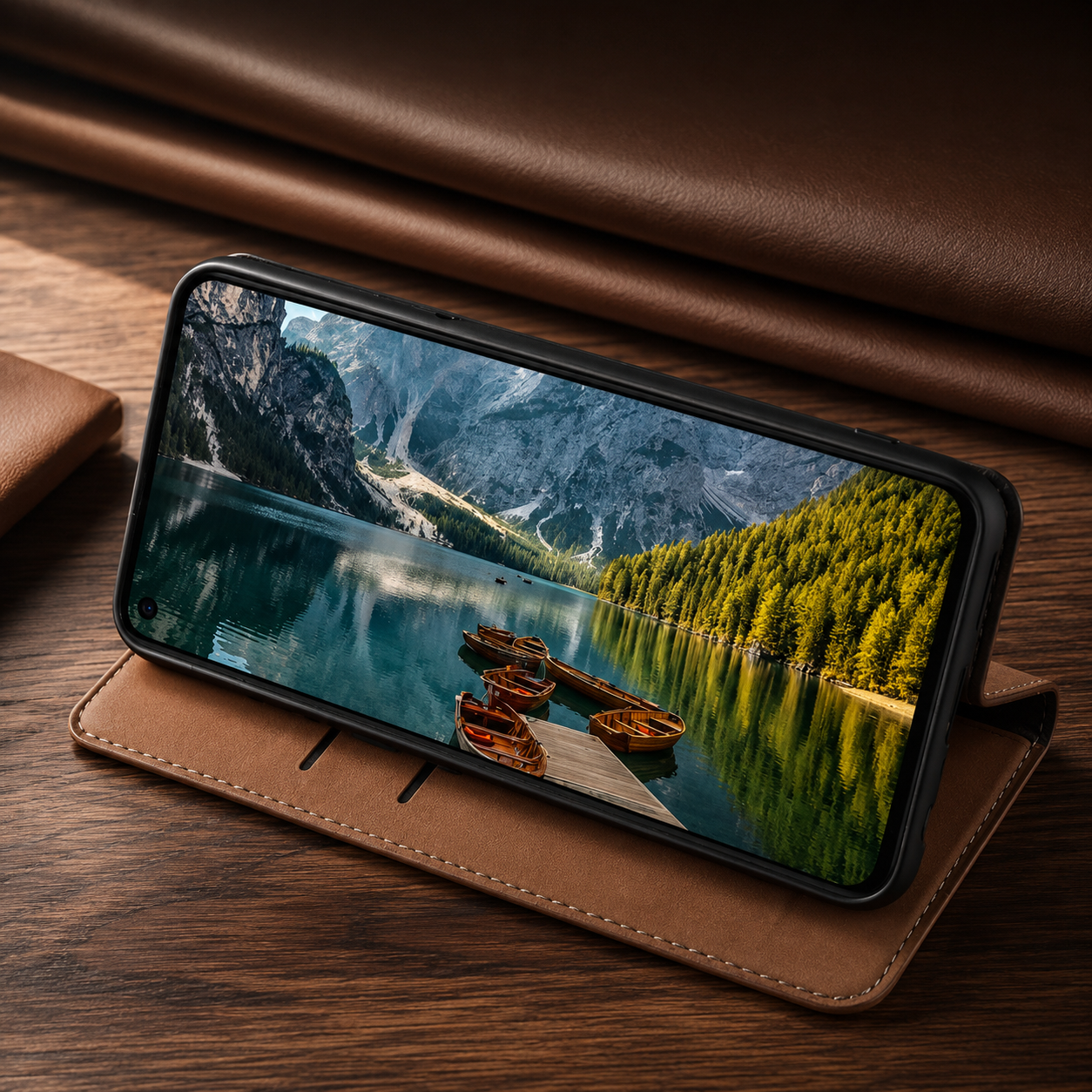 Premium iPhone Case Protective Cover Camera Lens Protection Shockproof Genuine Leather Flip Cover Card Pocket Crocodile Texture Non Slip Full Coverage
