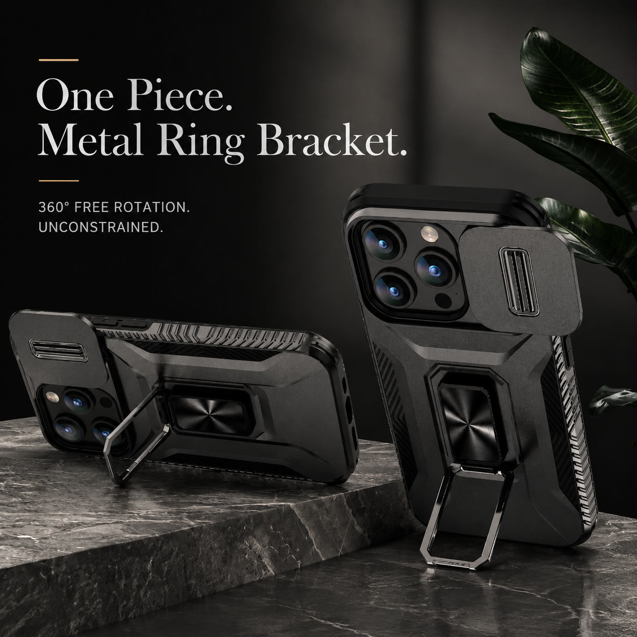 Premium iPhone Case Protective Cover Camera Lens Protection Shockproof Military Grade Kickstand Slide Camera Cover Anti Scratch Anti Slip Full Coverage
