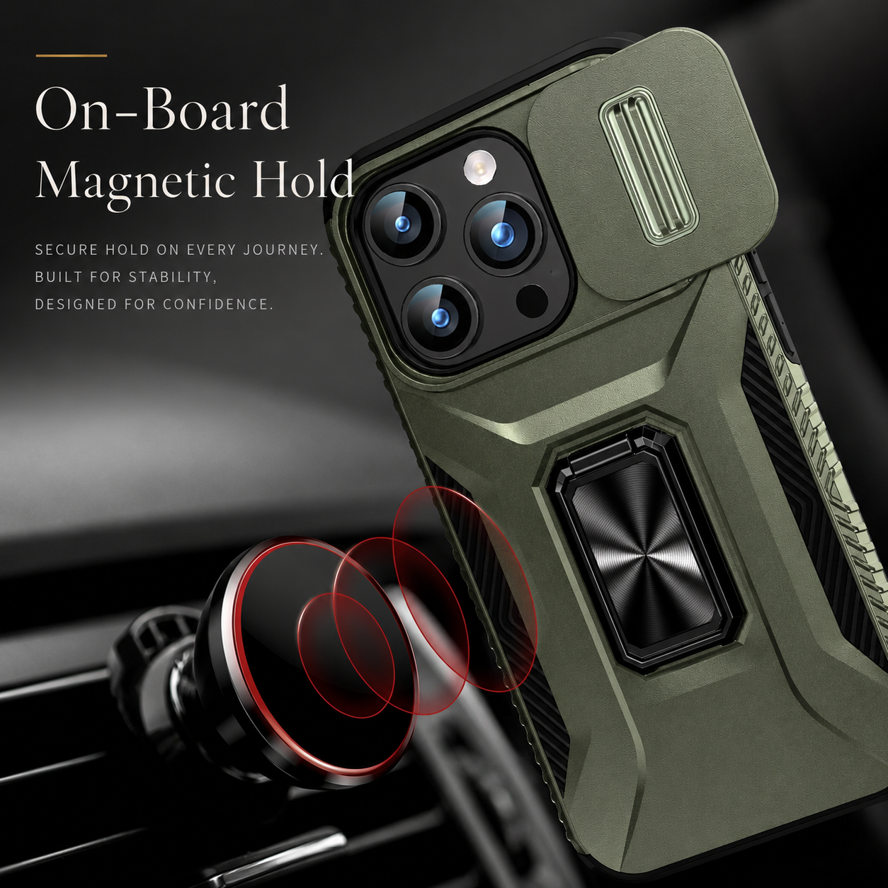 Premium iPhone Case Protective Cover Camera Lens Protection Shockproof Military Grade Kickstand Slide Camera Cover Anti Scratch Anti Slip Full Coverage