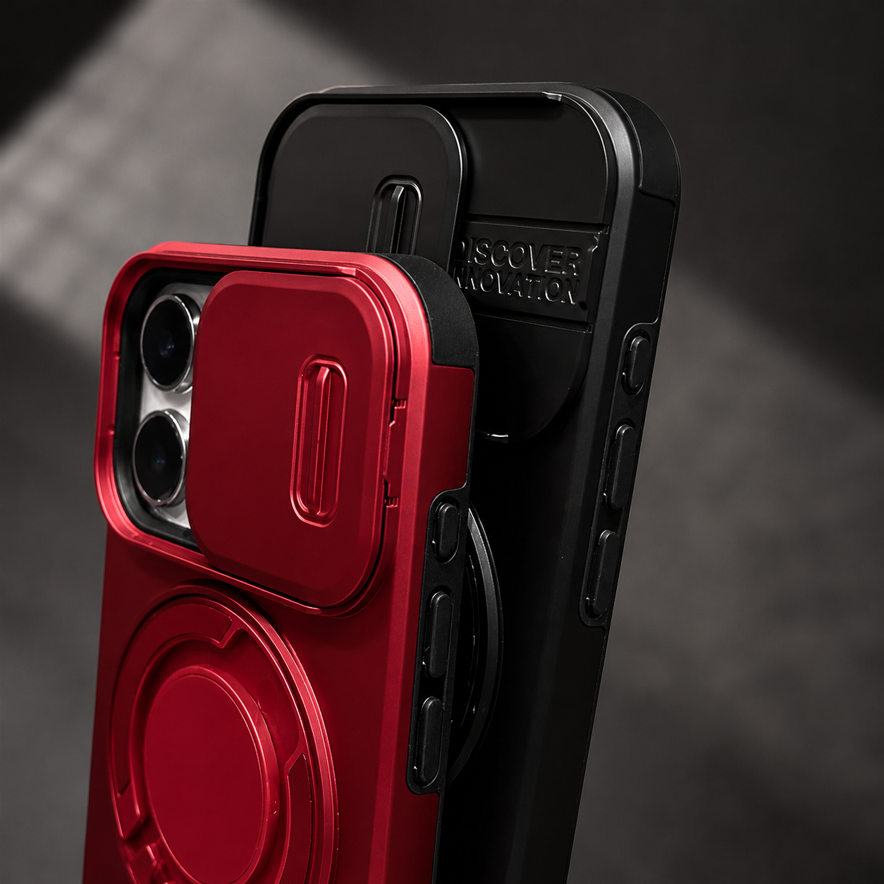 Premium iPhone Case Protective Cover Camera Lens Protection Shockproof Rugged Armor Magnetic Bracket Stand Anti Fingerprint Anti Scratch Full Coverage