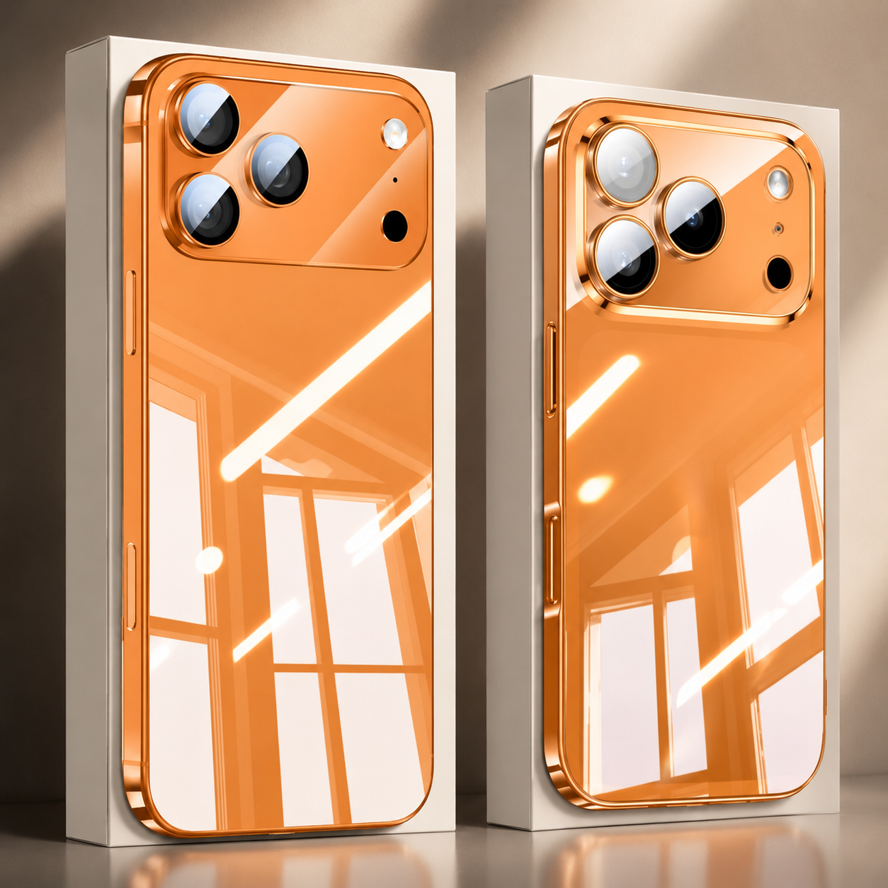 Premium iPhone Case Protective Cover Camera Lens Protection Shockproof Ultra Thin Transparent TPU Plating Anti Fingerprint Anti Scratch Full Coverage