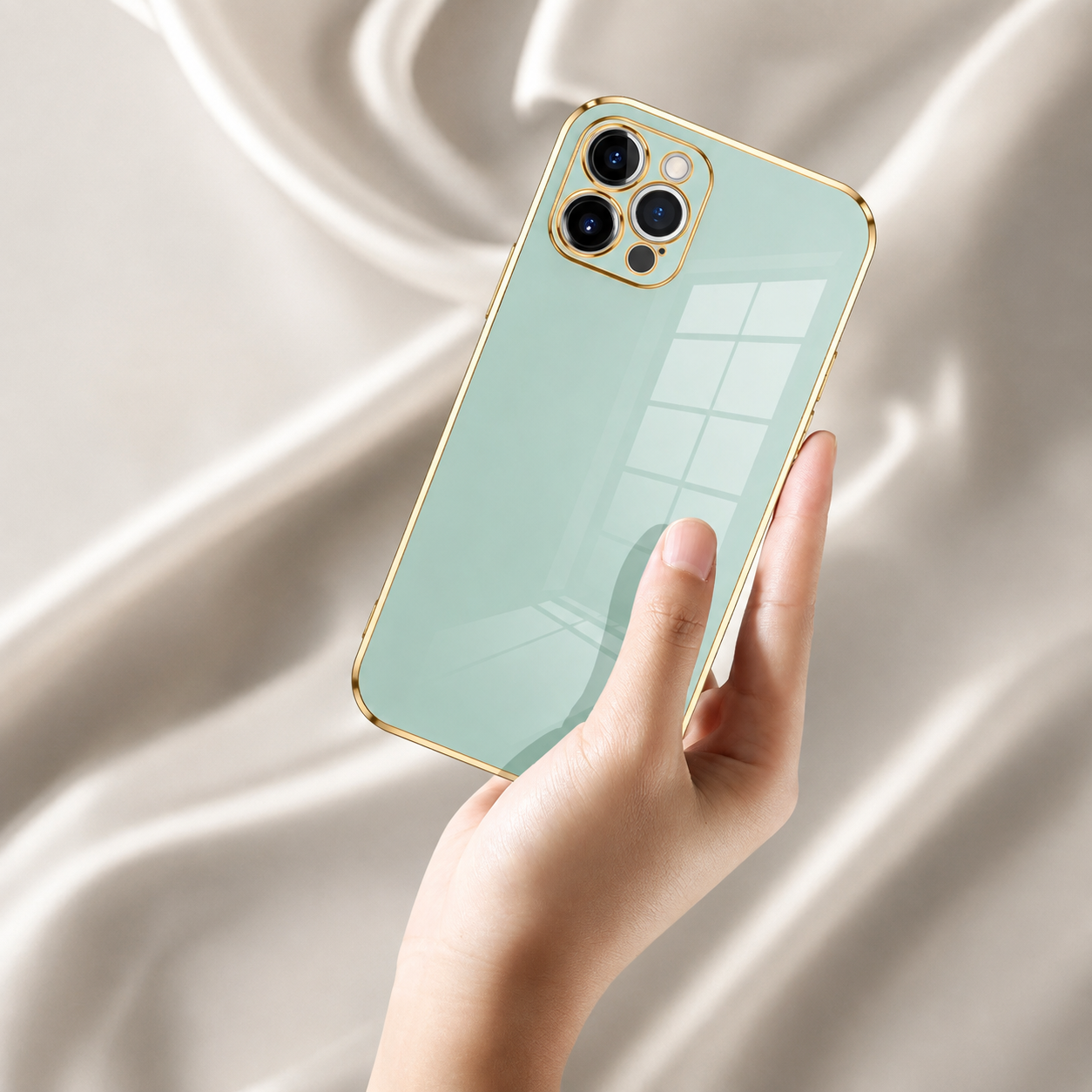 Premium iPhone Case Protective Cover Camera Lens Protection Soft Silicone Plated Frame Anti Fingerprint Anti Scratch Slim Lightweight Full Coverage