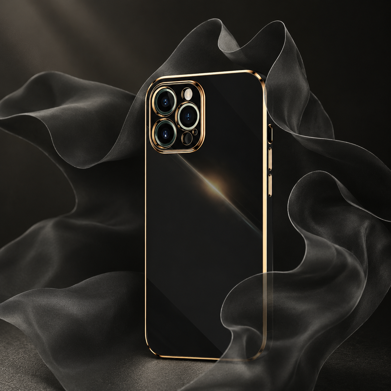 Premium iPhone Case Protective Cover Camera Lens Protection Soft Silicone Plated Frame Anti Fingerprint Anti Scratch Slim Lightweight Full Coverage