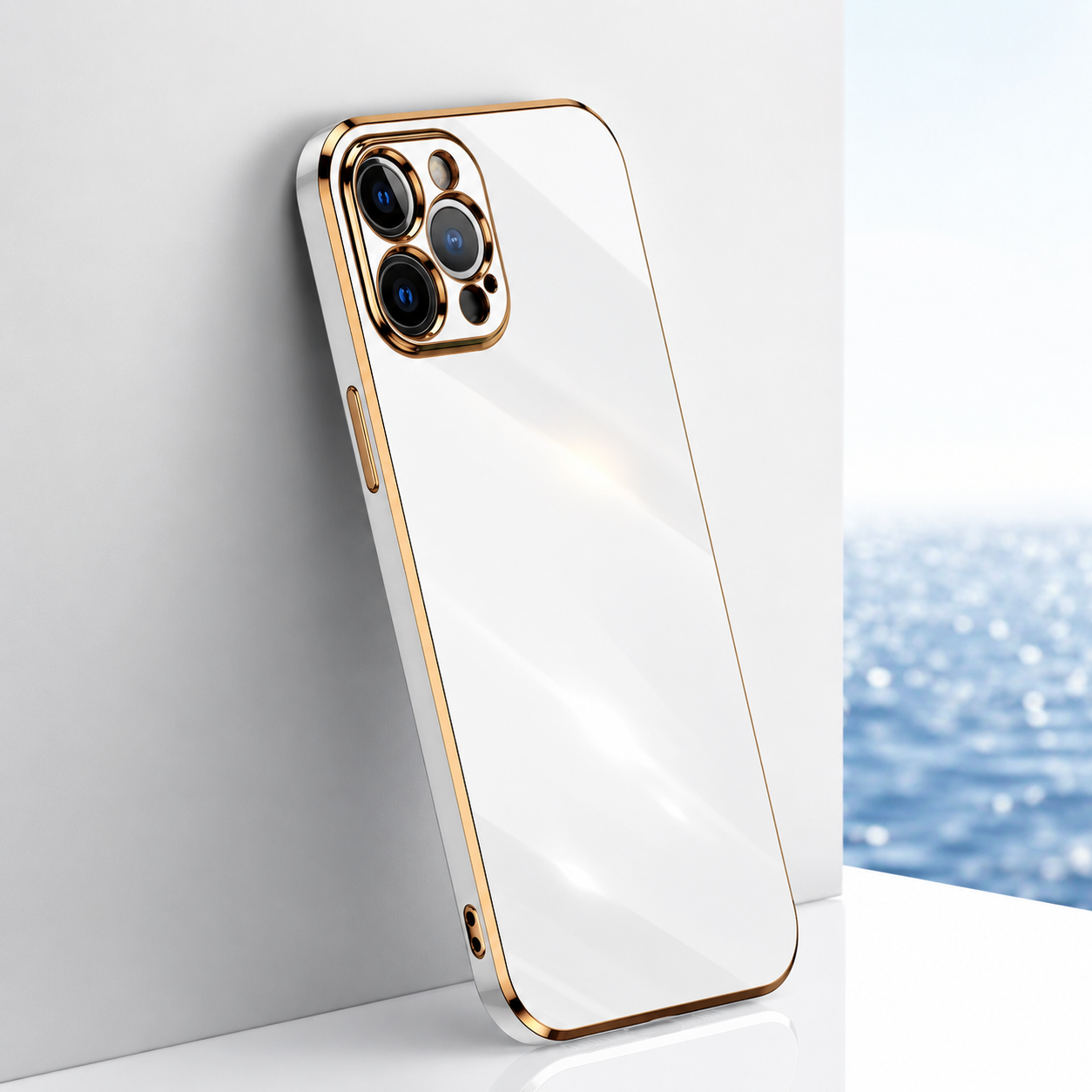 Premium iPhone Case Protective Cover Camera Lens Protection Soft Silicone Plated Frame Anti Fingerprint Anti Scratch Slim Lightweight Full Coverage