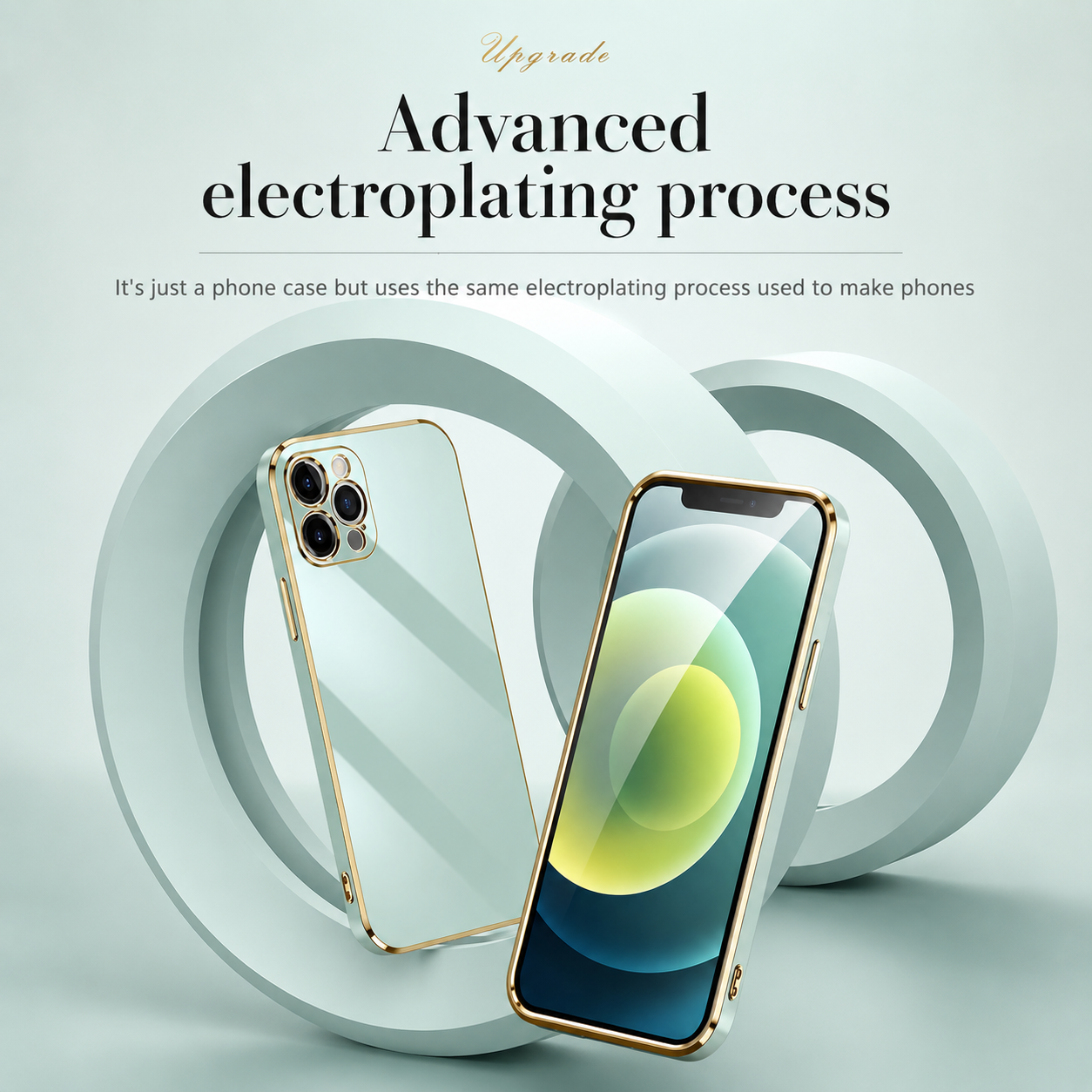Premium iPhone Case Protective Cover Camera Lens Protection Soft Silicone Plated Frame Anti Fingerprint Anti Scratch Slim Lightweight Full Coverage