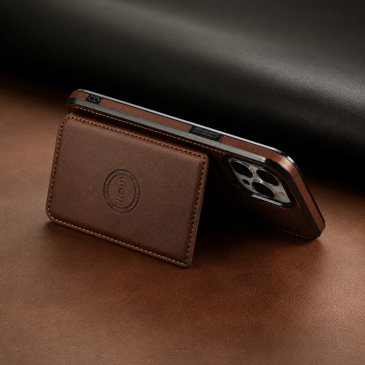 Premium iPhone Case RFID Blocking Magnetic Leather Wallet Cover Card Holder Camera Lens Protection Shockproof Anti Scratch Full Coverage