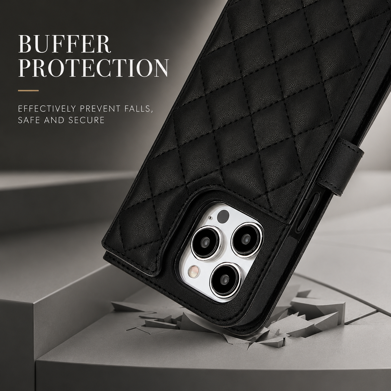 Premium iPhone Case RFID Blocking Wallet Crossbody Flip Cover Card Holder PU Leather Magnetic Closure Shockproof Protective Strap Design