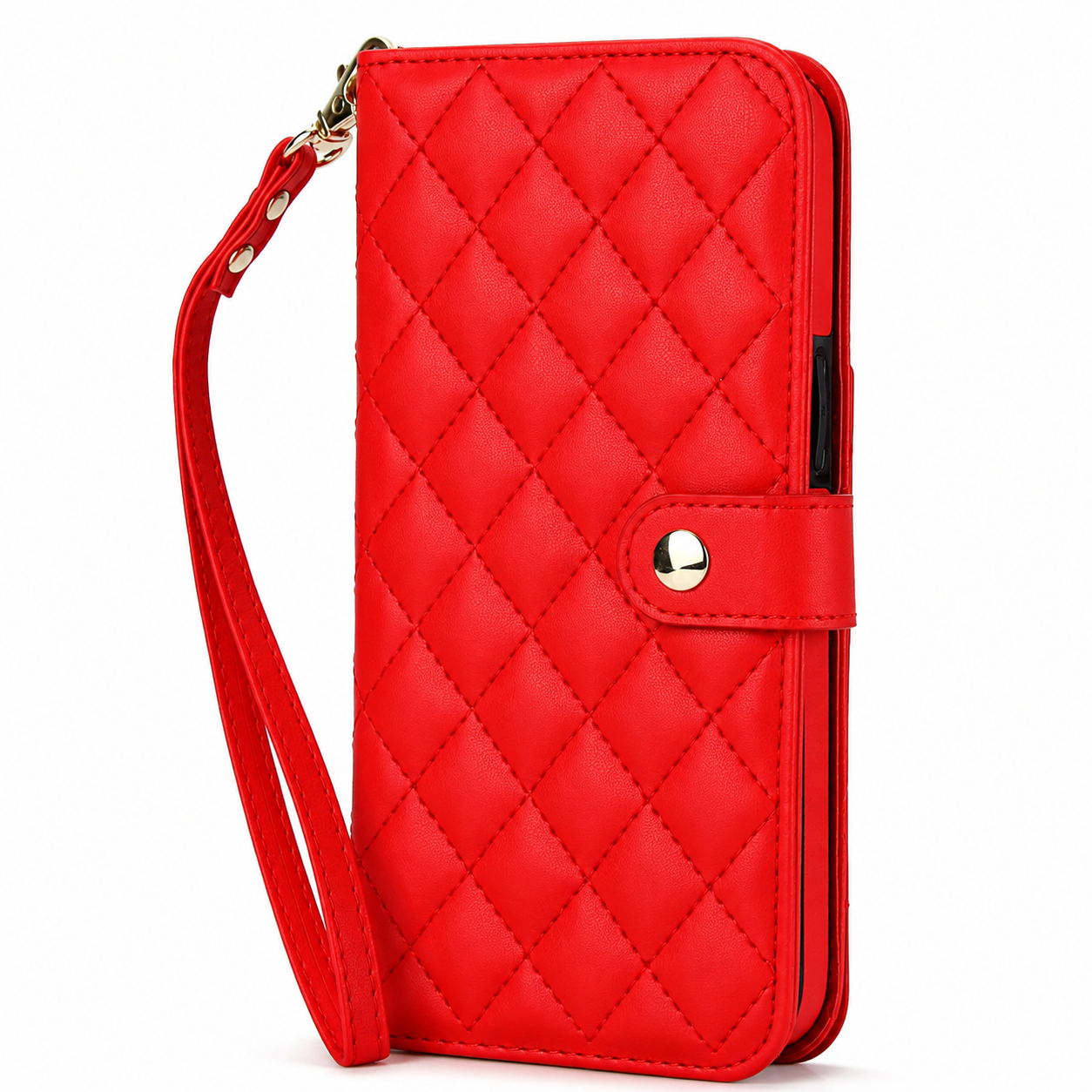 Premium iPhone Case RFID Blocking Wallet Crossbody Flip Cover Card Holder PU Leather Magnetic Closure Shockproof Protective Strap Design