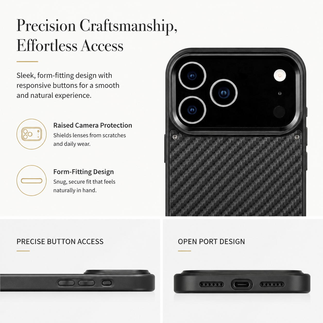Premium iPhone Case Real Aramid Fiber Magnetic Protective Cover MagSafe Compatible Wireless Charging Ultra Thin Scratch Resistant Full Coverage
