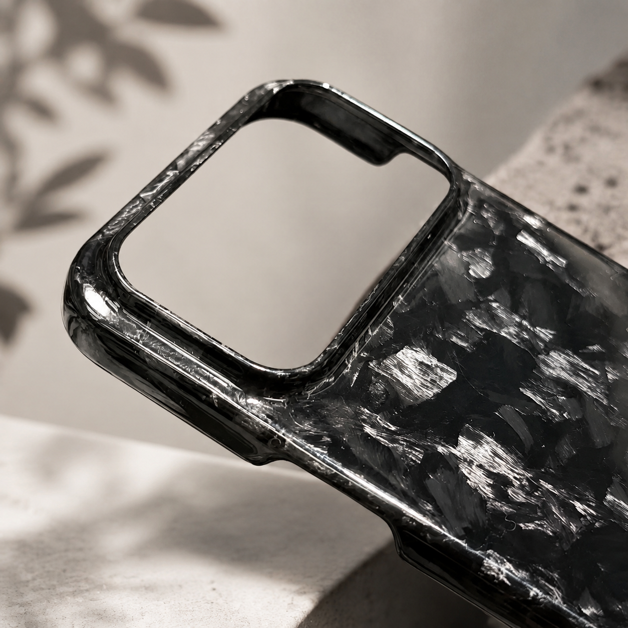 Premium iPhone Case Real Forged Carbon Fiber Cover Matte Glossy Finish Camera Lens Protection Anti Fingerprint Non Slip Slim Protective Design