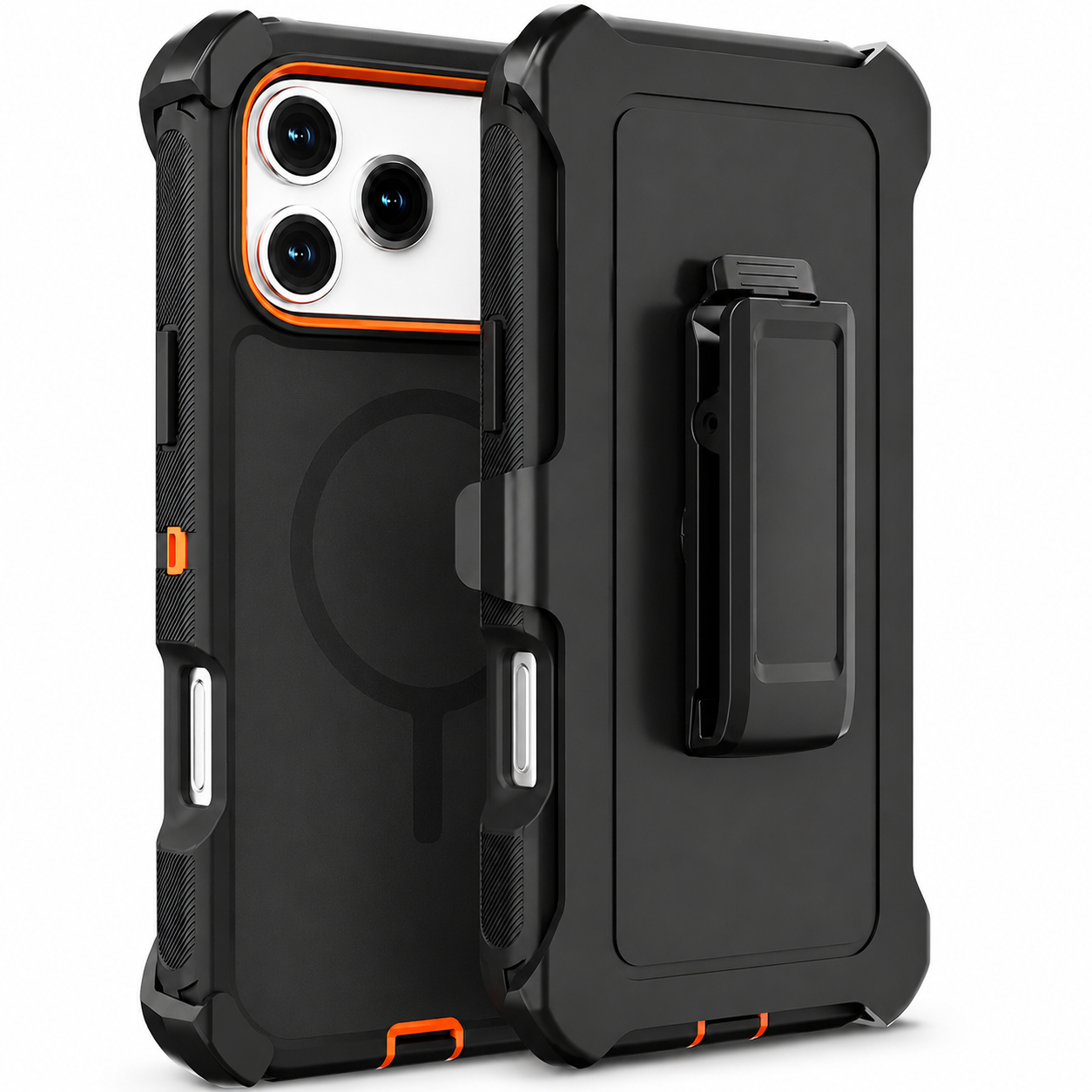 Premium iPhone Case Rugged Defender Shockproof Protective Cover Dual Layer Armor Belt Clip Magnetic Full Port Protection Anti Scratch Heavy Duty Design