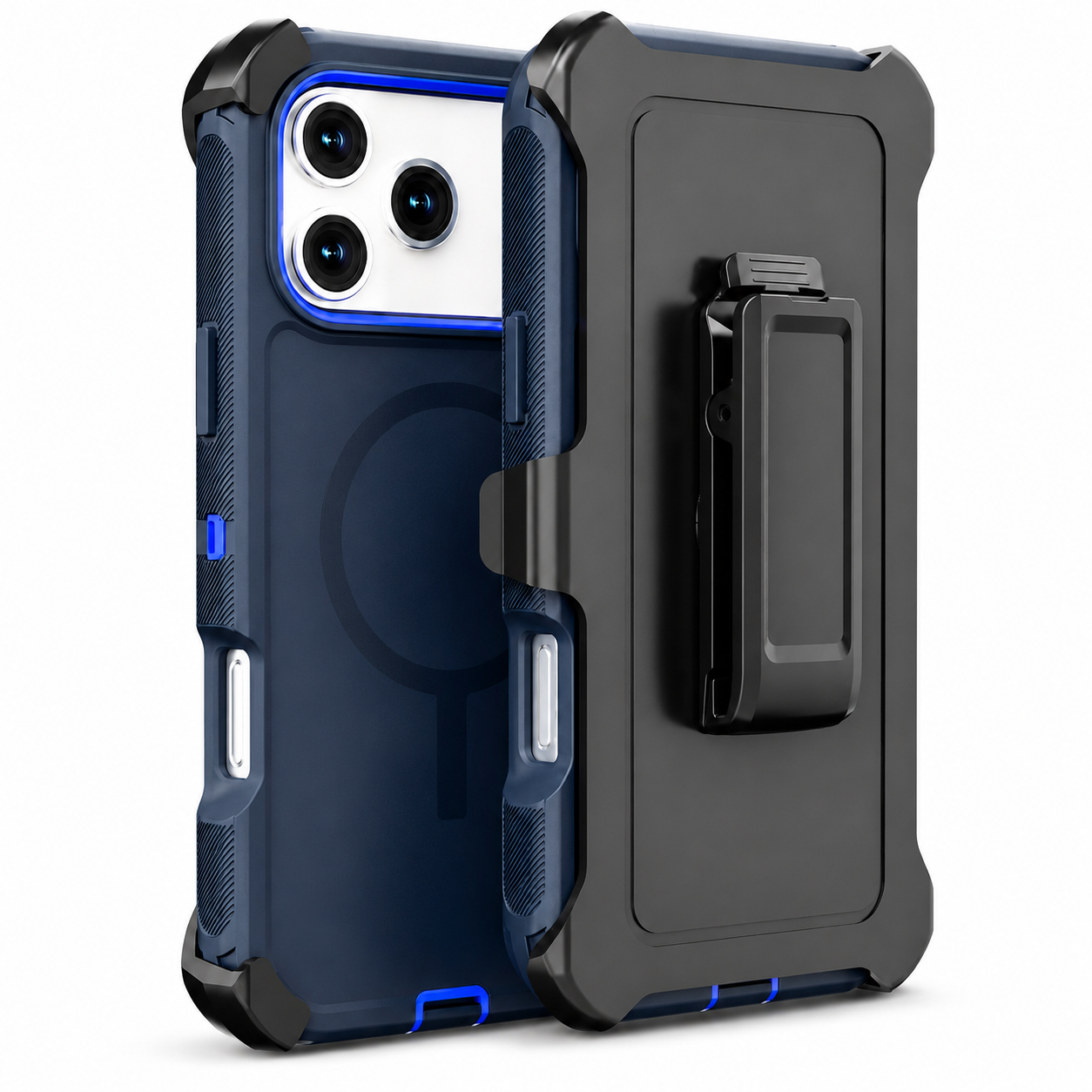 Premium iPhone Case Rugged Defender Shockproof Protective Cover Dual Layer Armor Belt Clip Magnetic Full Port Protection Anti Scratch Heavy Duty Design