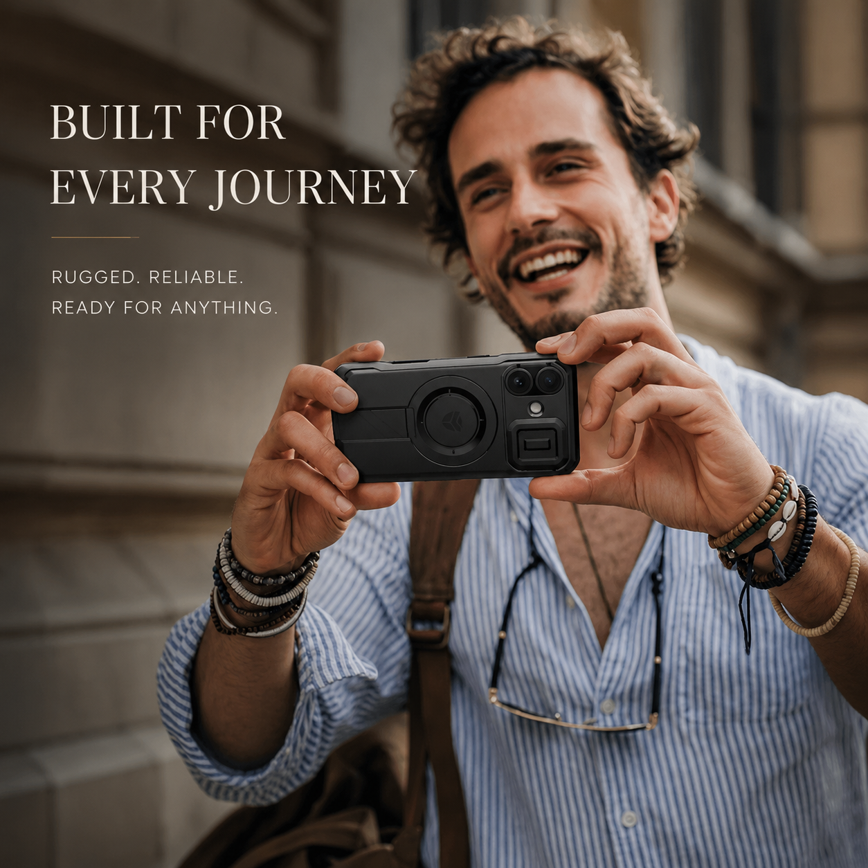 Premium iPhone Case Rugged Kickstand Cover MagSafe Compatible Shockproof Magnetic Protective Case Camera Lens Screen Protection Full Coverage Design