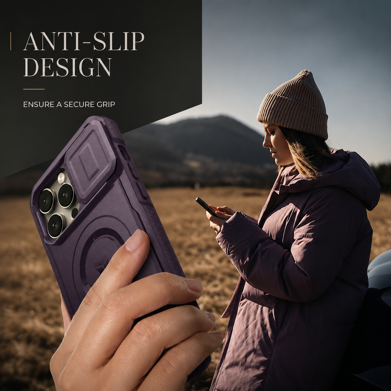 Premium iPhone Case Rugged Kickstand Cover MagSafe Compatible Shockproof Magnetic Protective Case Camera Lens Screen Protection Full Coverage Design