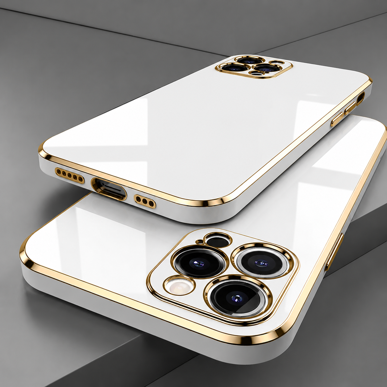 Premium iPhone Case Silicone Soft Glossy Shockproof Protective Cover Solid Color Slim Durable Scratch Resistant Stylish Design