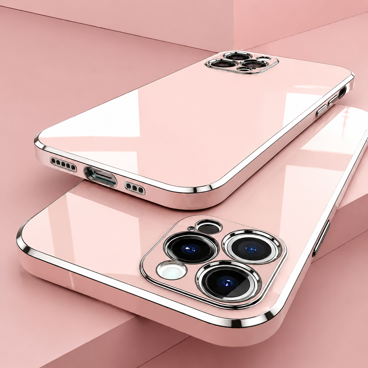 Premium iPhone Case Silicone Soft Glossy Shockproof Protective Cover Solid Color Slim Durable Scratch Resistant Stylish Design