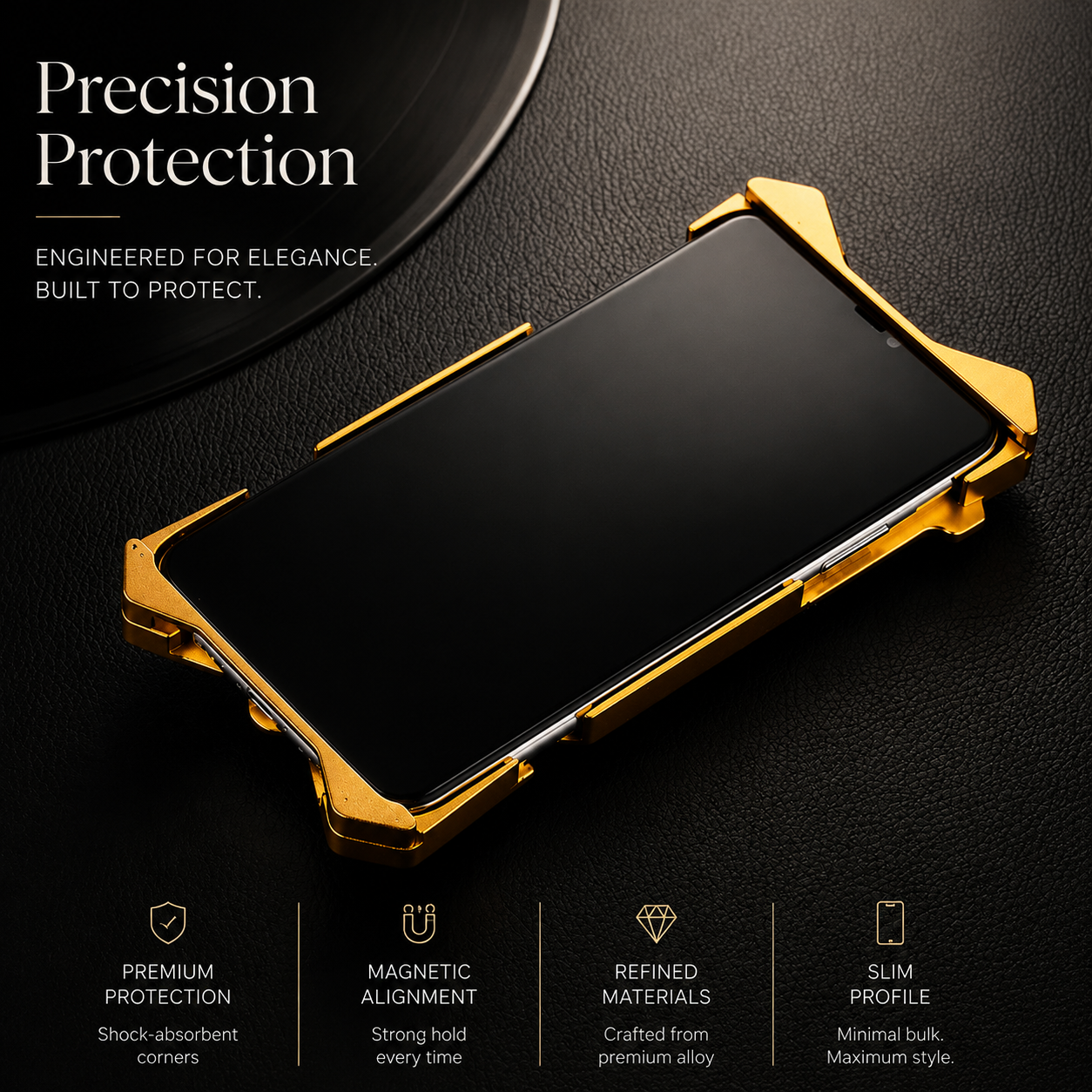 Premium iPhone Case Skull Compass Armor Cover MagSafe Compatible Shockproof Metal Kickstand Cooling Back Protective Case Camera Lens Screen Protection Full Coverage Design