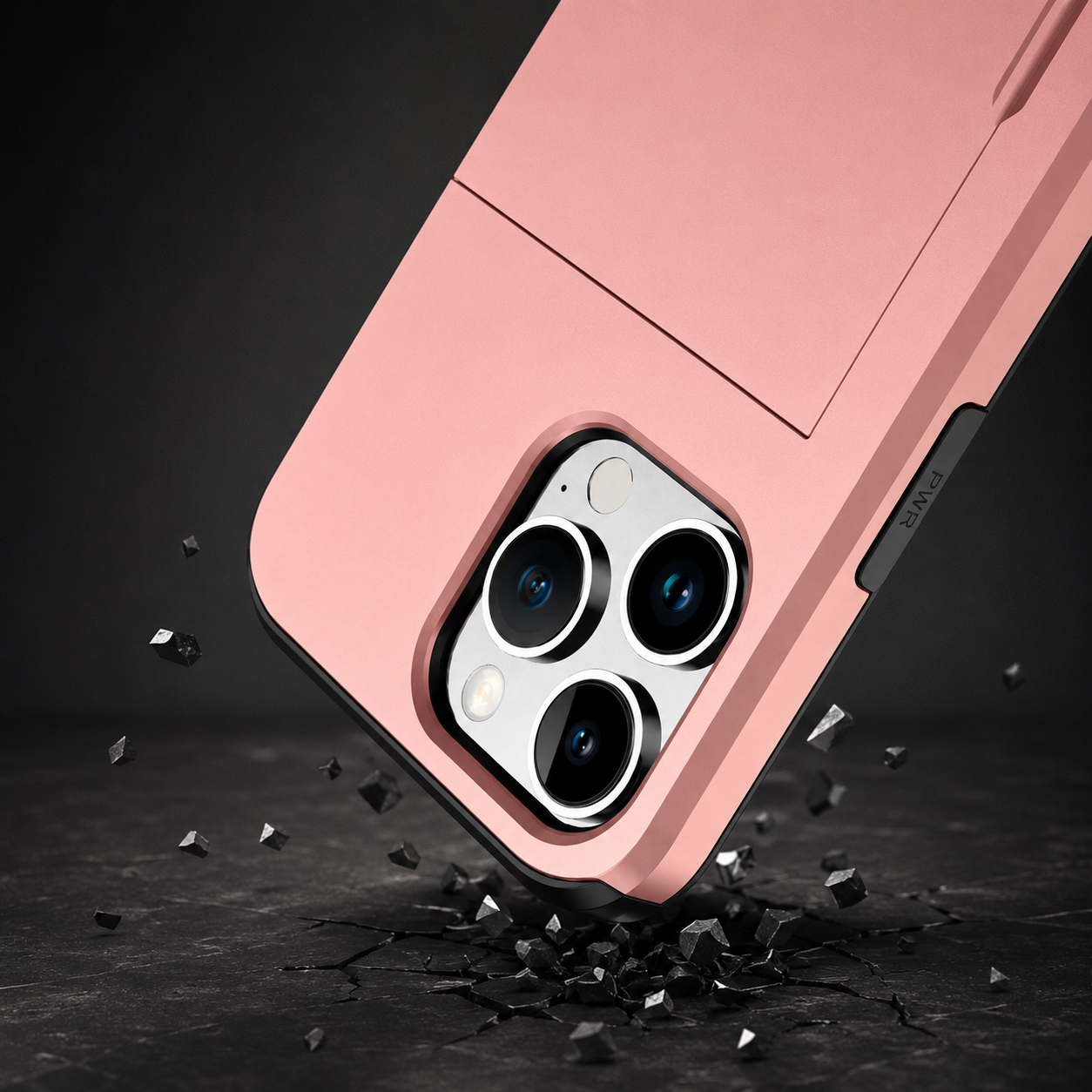 Premium iPhone Case Slide Wallet Armor Cover Card Holder Dual Layer Shockproof TPU PC Protective Design Anti Fingerprint Scratch Resistant Non Slip