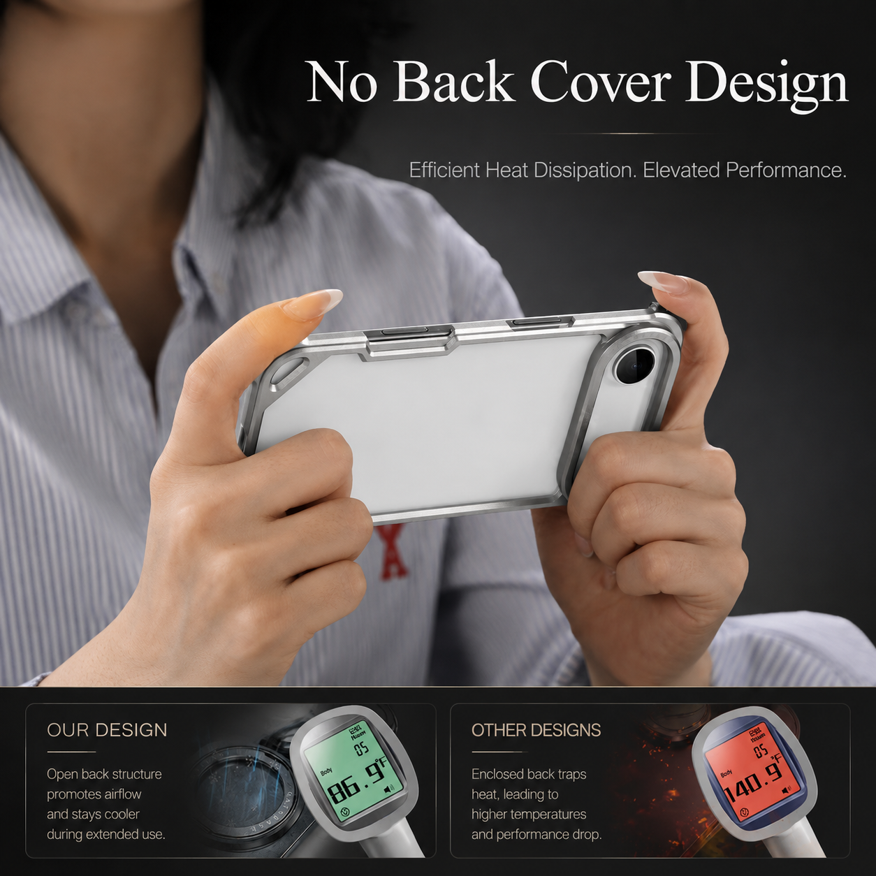 Premium iPhone Case Slim Aluminum Alloy Frameless Protective Cover Shockproof Camera Lens Protection Wireless Charging Compatible Design
