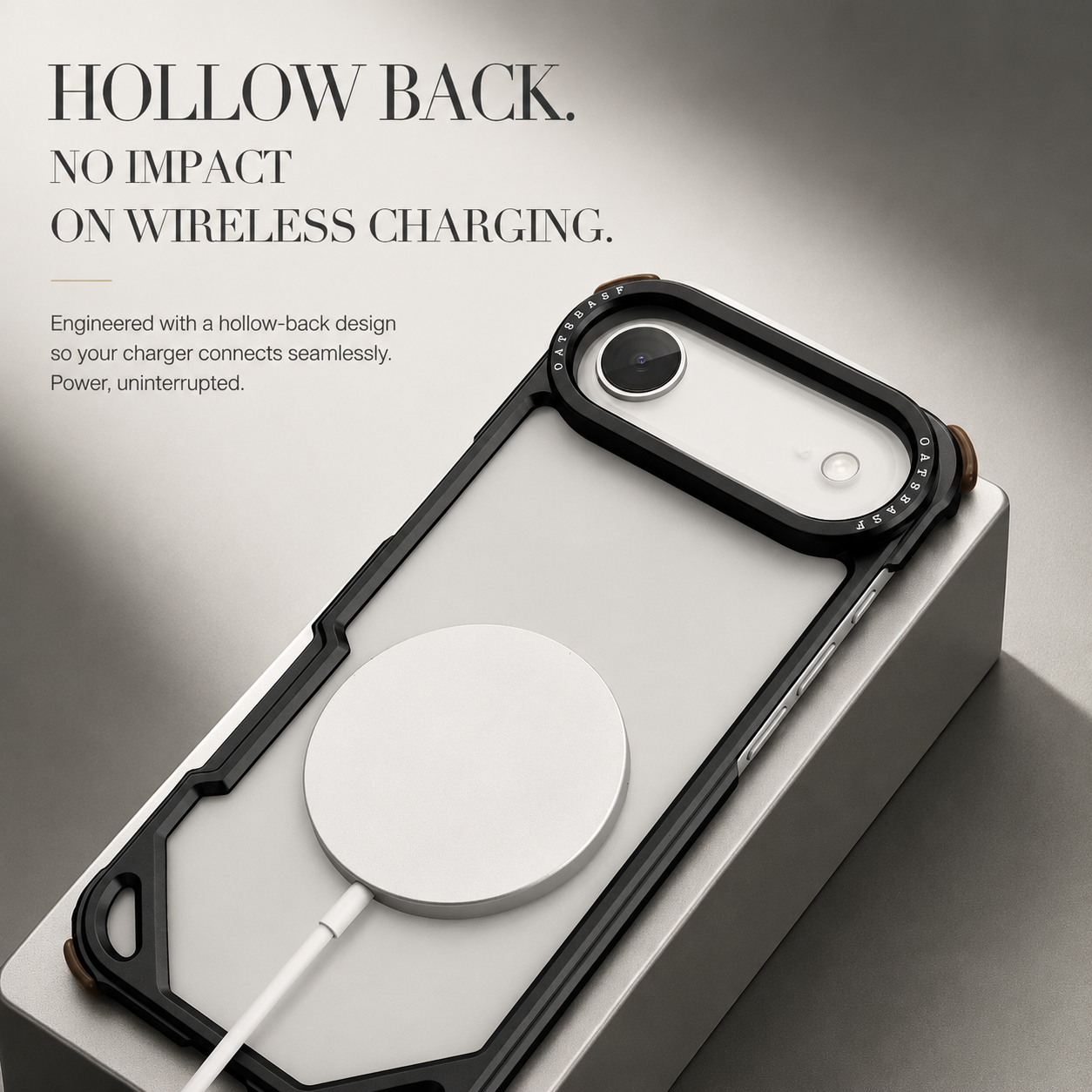 Premium iPhone Case Slim Aluminum Alloy Frameless Protective Cover Shockproof Camera Lens Protection Wireless Charging Compatible Design
