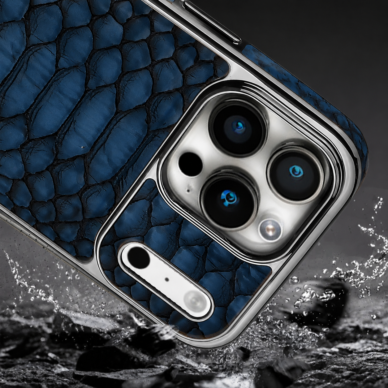 Premium iPhone Case Snake Pattern Leather Protective Cover Soft Flannel Lining Scratch Resistant Wireless Charging Slim Full Coverage