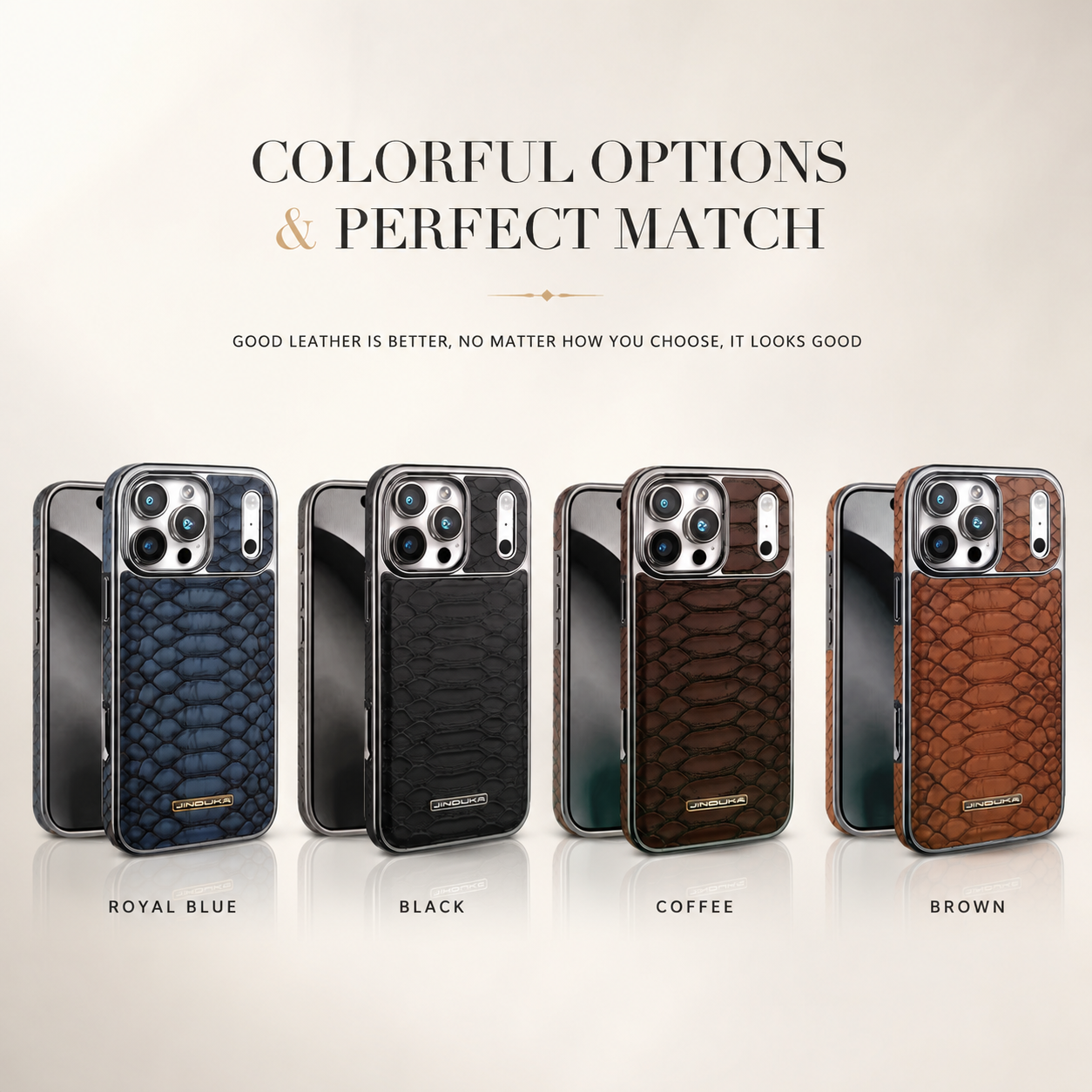 Premium iPhone Case Snake Pattern Leather Protective Cover Soft Flannel Lining Scratch Resistant Wireless Charging Slim Full Coverage