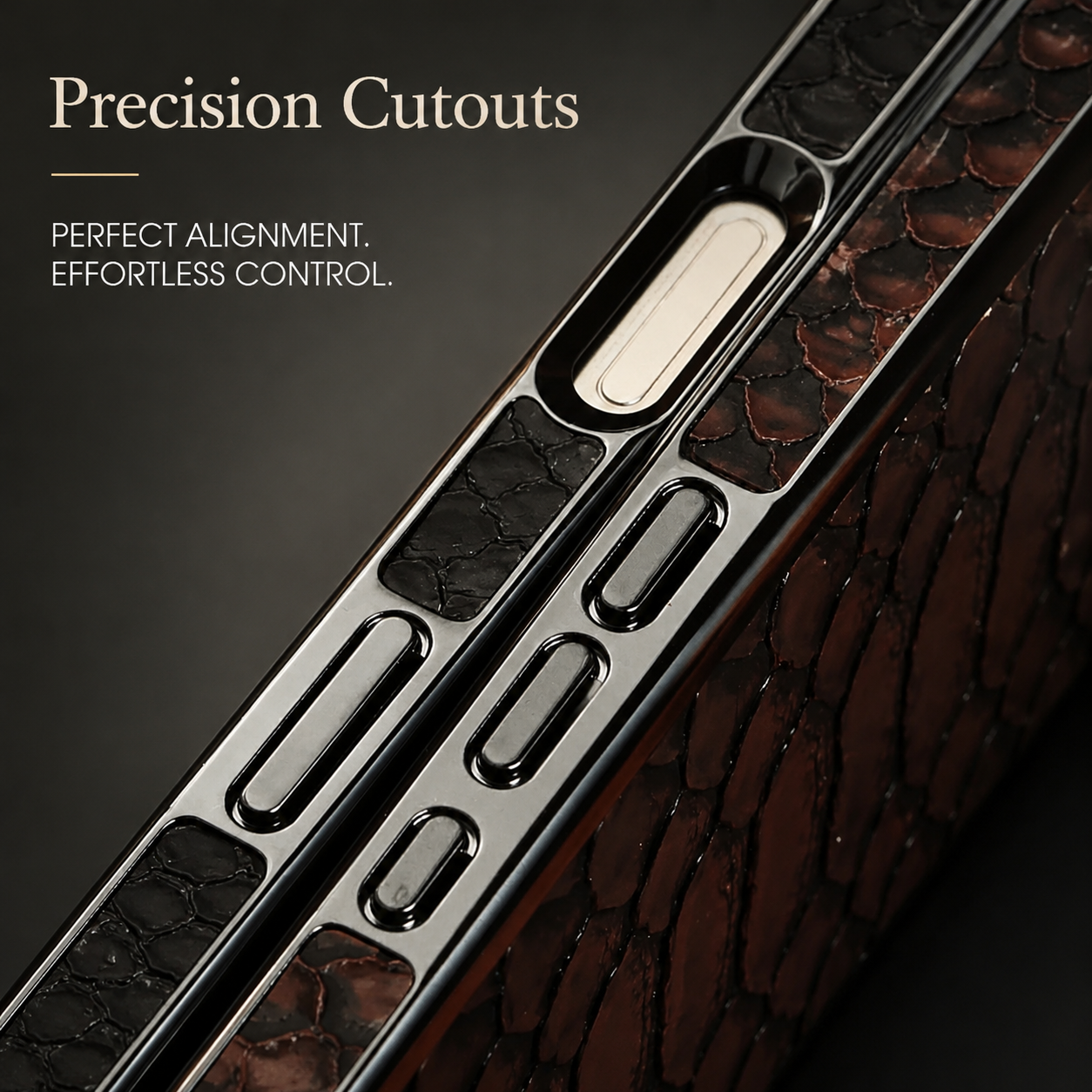 Premium iPhone Case Snake Pattern Leather Protective Cover Soft Flannel Lining Scratch Resistant Wireless Charging Slim Full Coverage