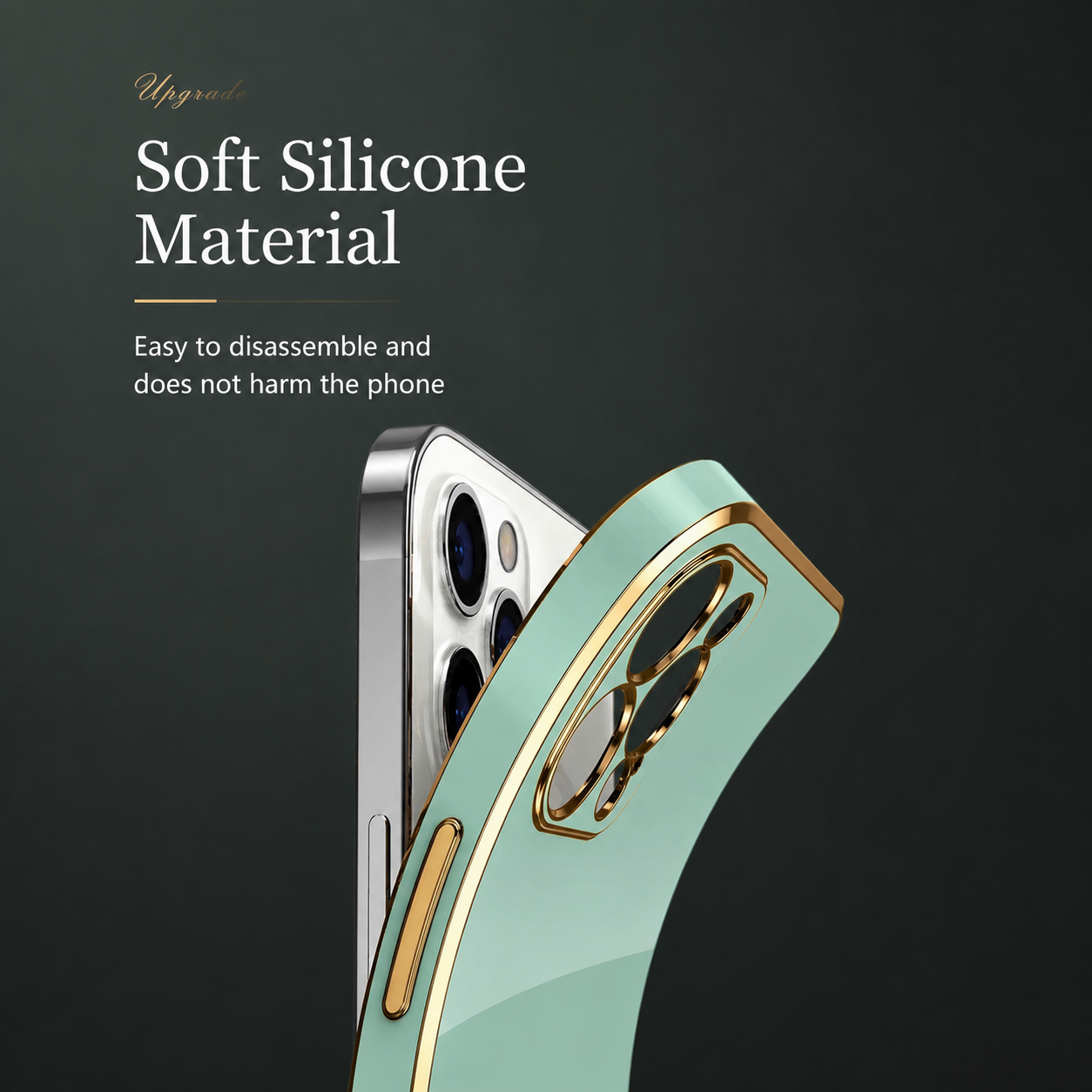 Premium iPhone Case Soft Silicone Plating Cover MagSafe Compatible Solid Color Shockproof Anti Scratch Slim Lightweight Non Slip Design