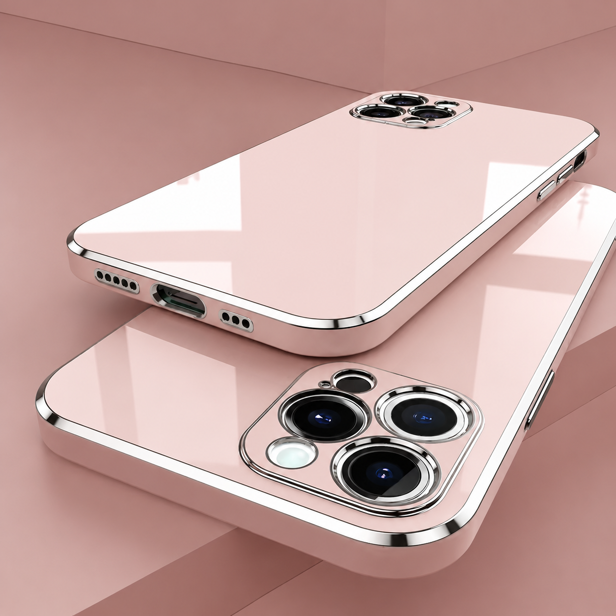 Premium iPhone Case Soft Silicone Plating Cover MagSafe Compatible Solid Color Shockproof Anti Scratch Slim Lightweight Non Slip Design