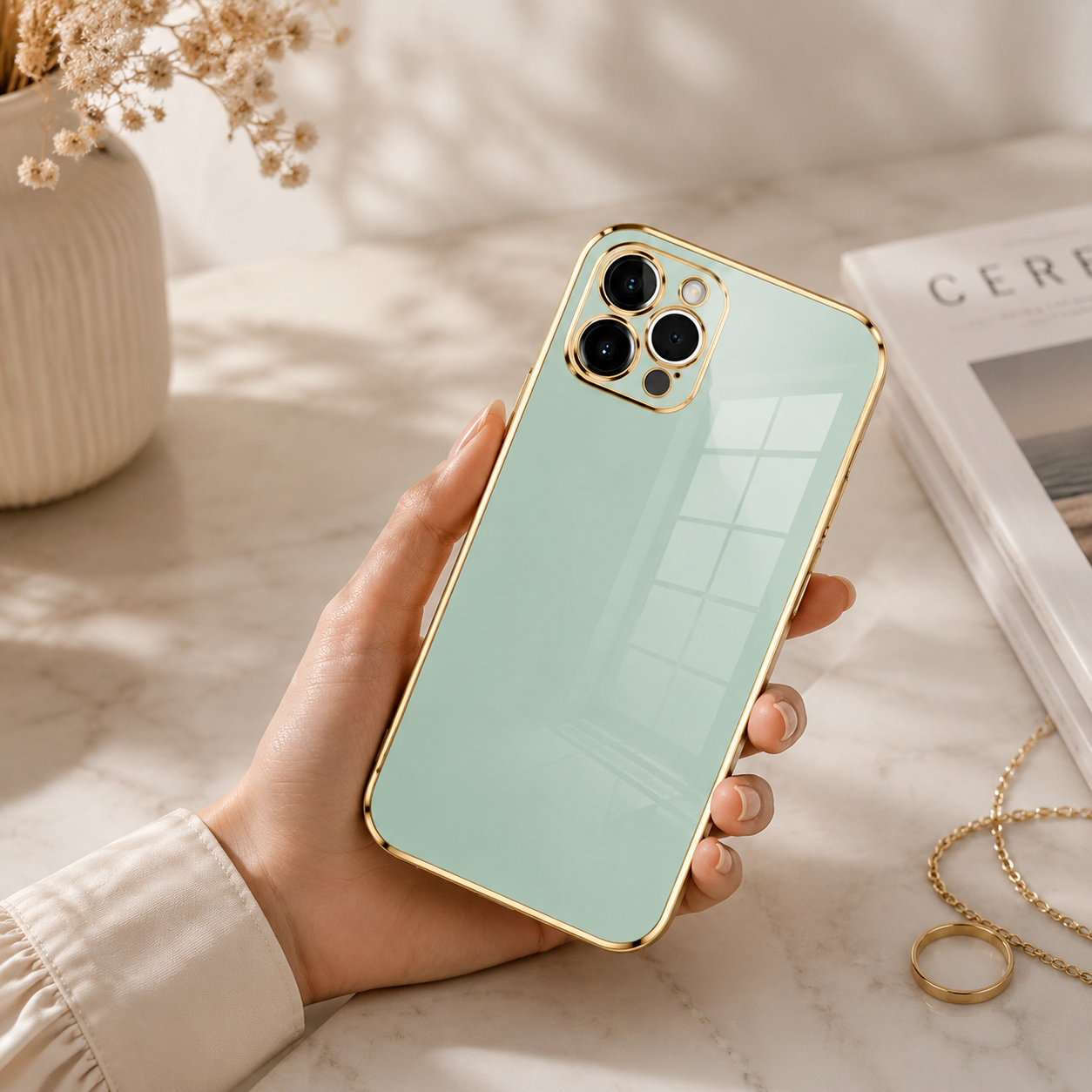Premium iPhone Case Solid Color Plating Silicone Cover MagSafe Compatible Shockproof Magnetic Protective Case Camera Lens Screen Protection Ultra Thin Full Coverage Design