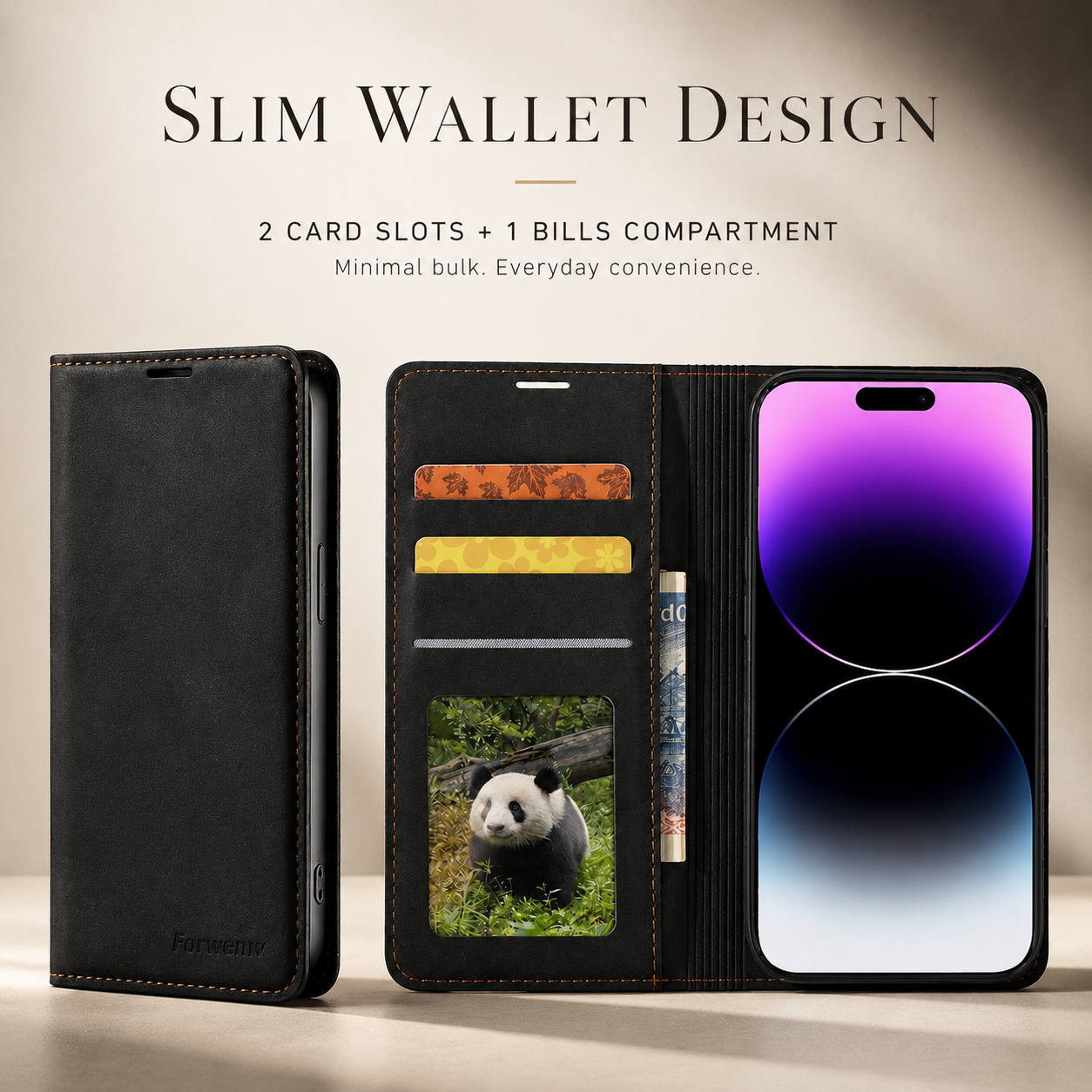 Premium iPhone Case Suede Leather Wallet Flip Cover Card Holder Magnetic Closure Shockproof Full Body Protection Slim Protective Design
