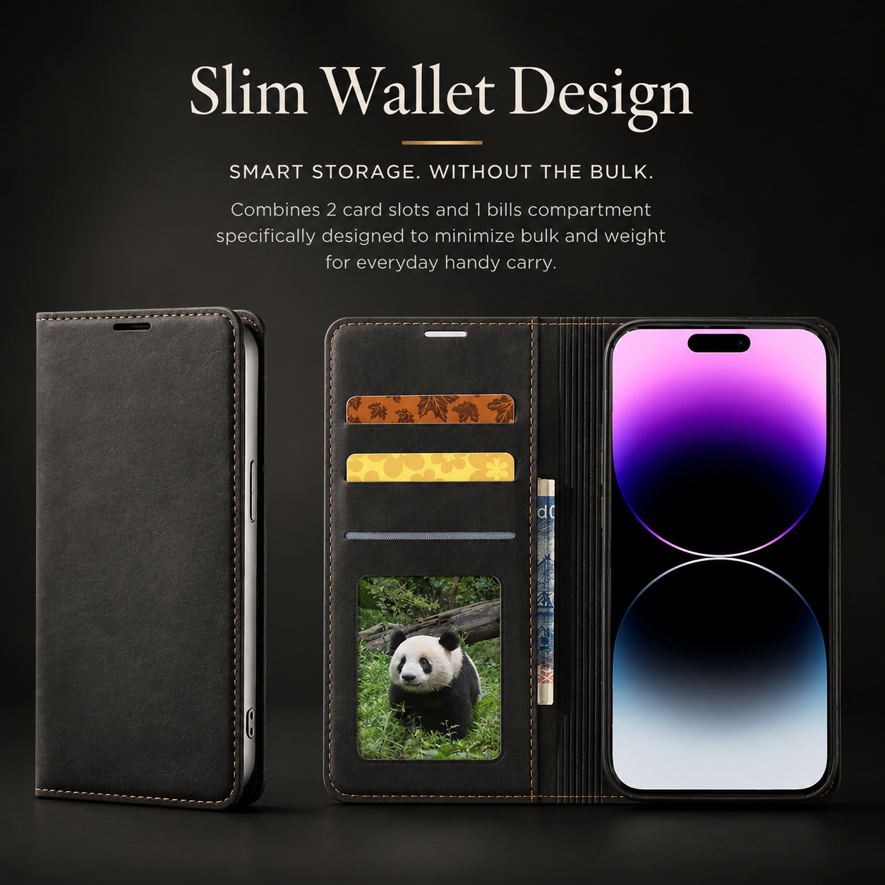 Premium iPhone Case Suede Leather Wallet Flip Cover Magnetic Closure Card Holder Shockproof Protective Cover Slim Luxury Design