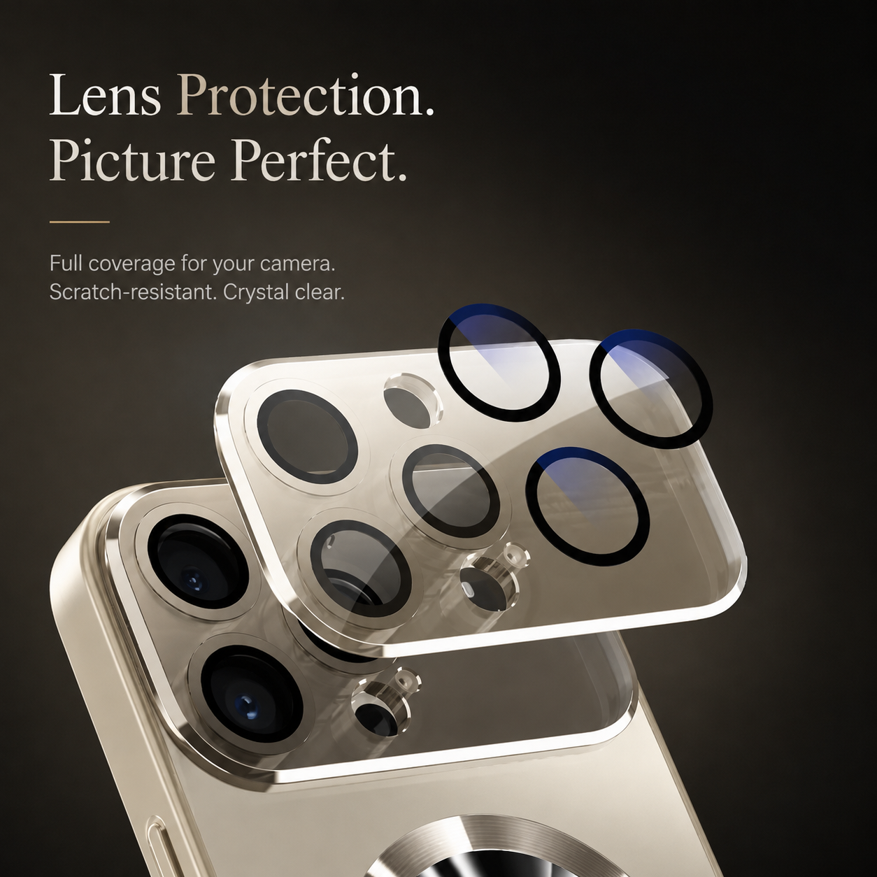 Premium iPhone Case Titanium MagSafe Compatible Magnetic Cover Glass Camera Lens Protection Shockproof Anti Fingerprint Anti Scratch Half Wrapped Design