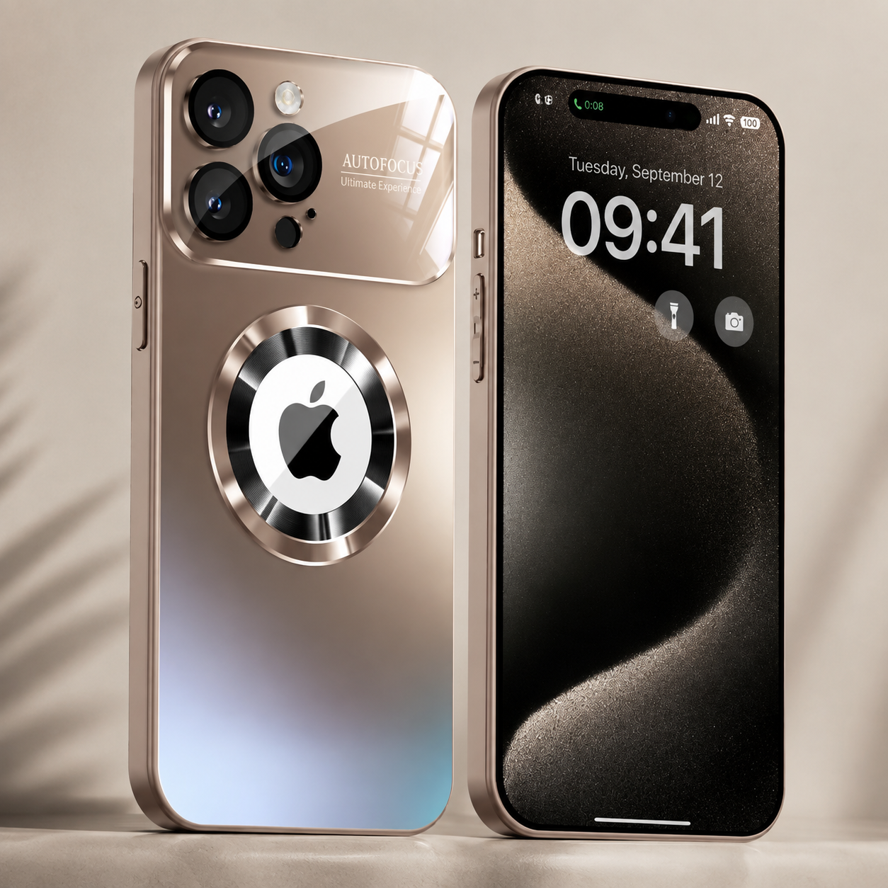 Premium iPhone Case Titanium MagSafe Compatible Magnetic Cover Glass Camera Lens Protection Shockproof Anti Fingerprint Anti Scratch Half Wrapped Design