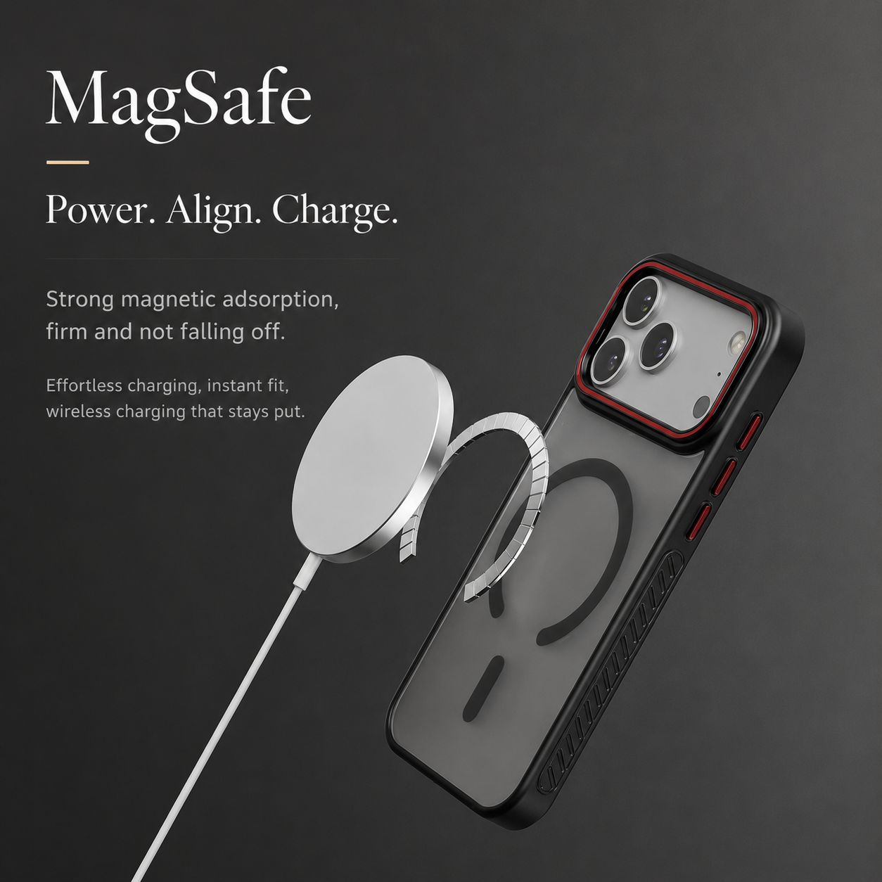 Premium iPhone Case Transparent Matte MagSafe Compatible Magnetic Protective Cover Shockproof Frame Camera Lens Protector Slim Design