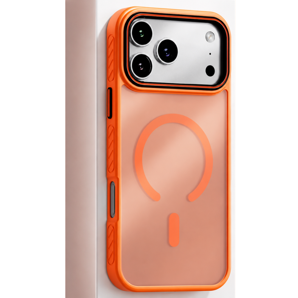 Premium iPhone Case Transparent Matte MagSafe Compatible Magnetic Protective Cover Shockproof Frame Camera Lens Protector Slim Design