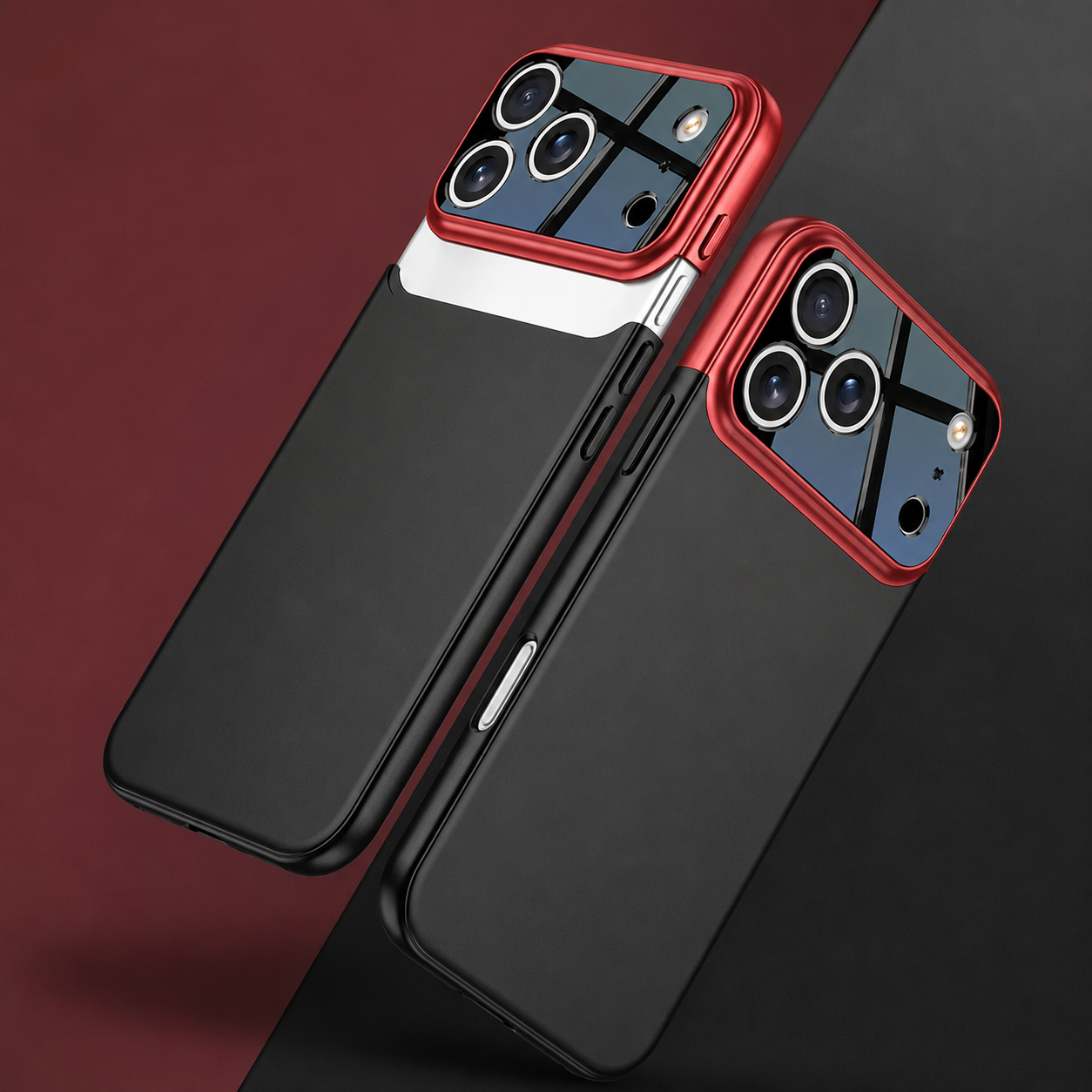 Premium iPhone Case Two Tone Spliced Slim Hard Shell Protective Cover Camera Lens Protection Anti Fingerprint Anti Scratch Non Slip Full Coverage 2. Product Description