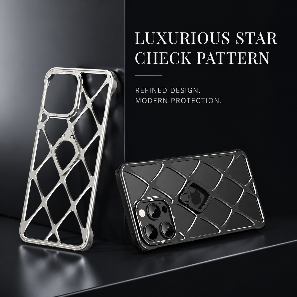 Premium iPhone Case Ultra Light Metal Bracket Cover MagSafe Compatible Heat Dissipation Shockproof Kickstand Camera Lens Protection Slim Design